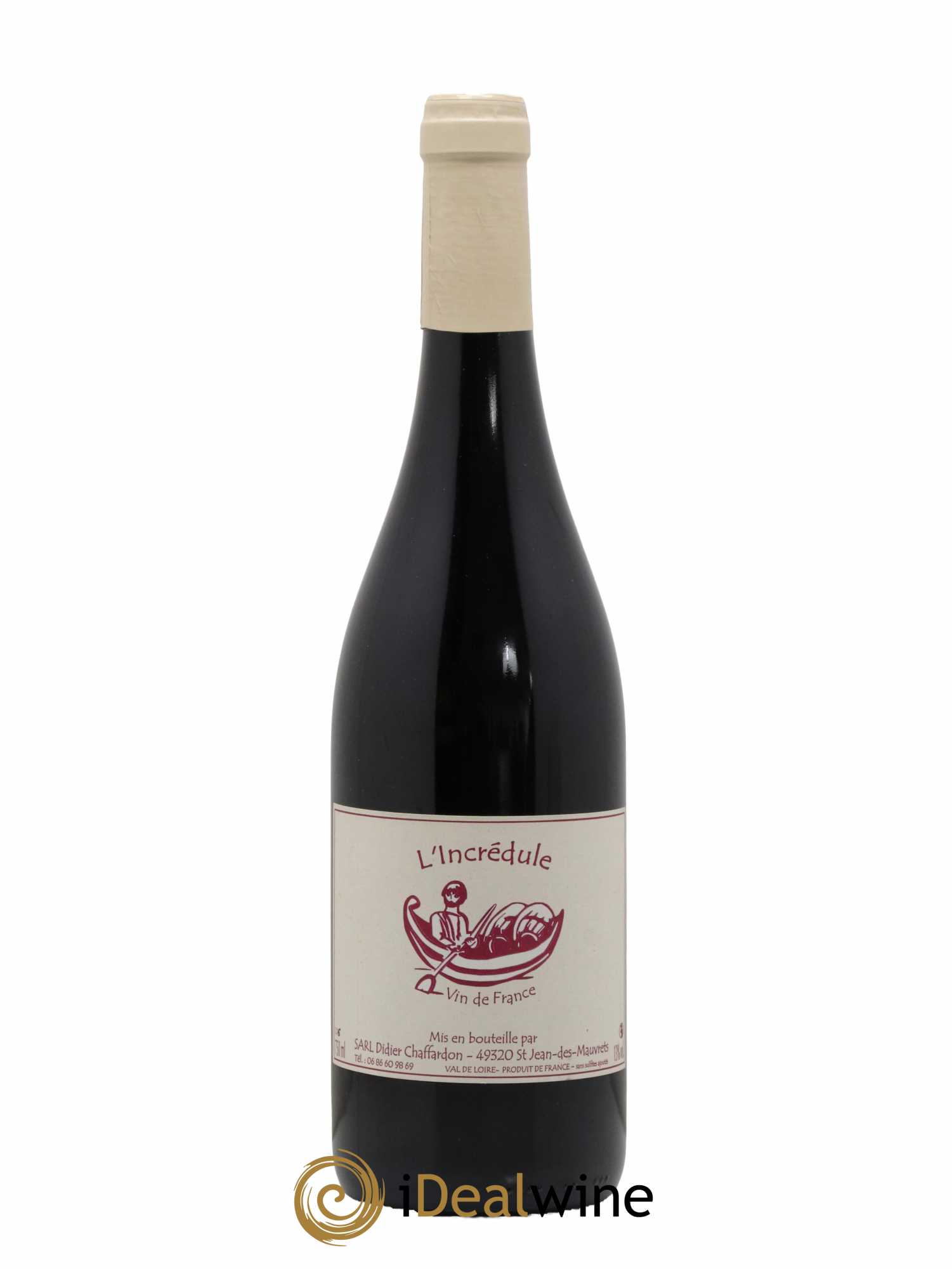 Vin de France L'Incrédule Domaine Didier Chaffardon 2016 - Lot de 1 bouteille - 0