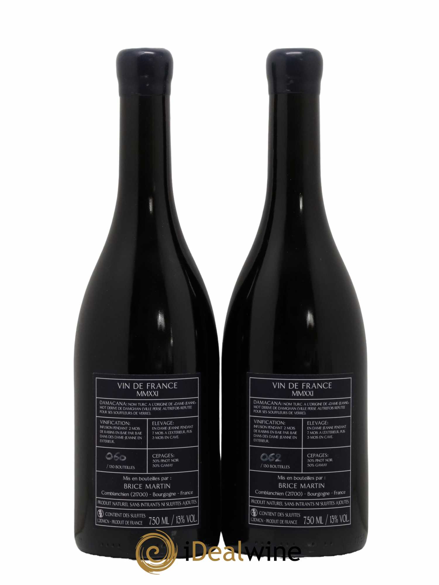 Bourgogne Damacana Brice Martin 2021 - Lot of 2 bottles - 1