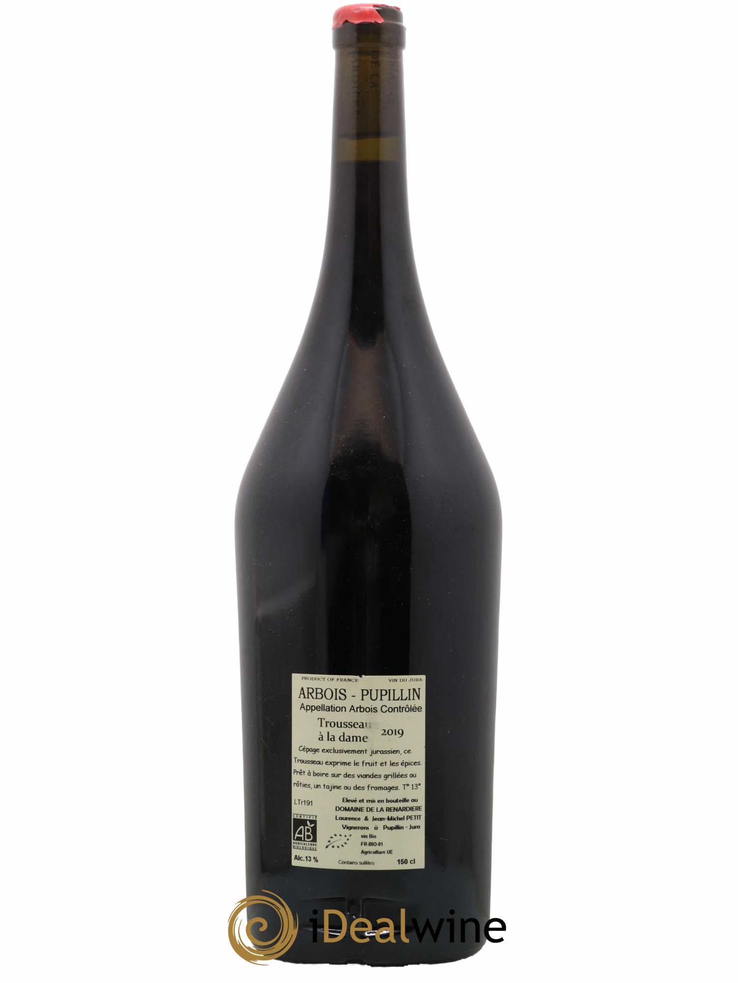 Arbois Pupillin Trousseau à la Dame Domaine de la Renardière 2019 - Lot de 1 magnum - 1