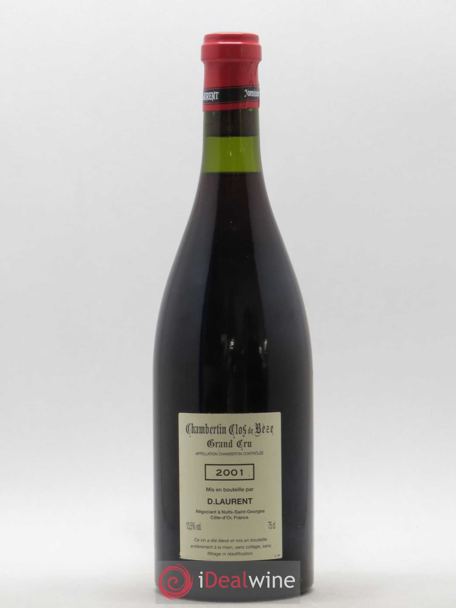 Chambertin Clos de Bèze Grand Cru Grande cuvée Vieilles vignes Dominique Laurent Grande Cuvée Vieilles Vignes 2001 - Lot de 1 bouteille - 1