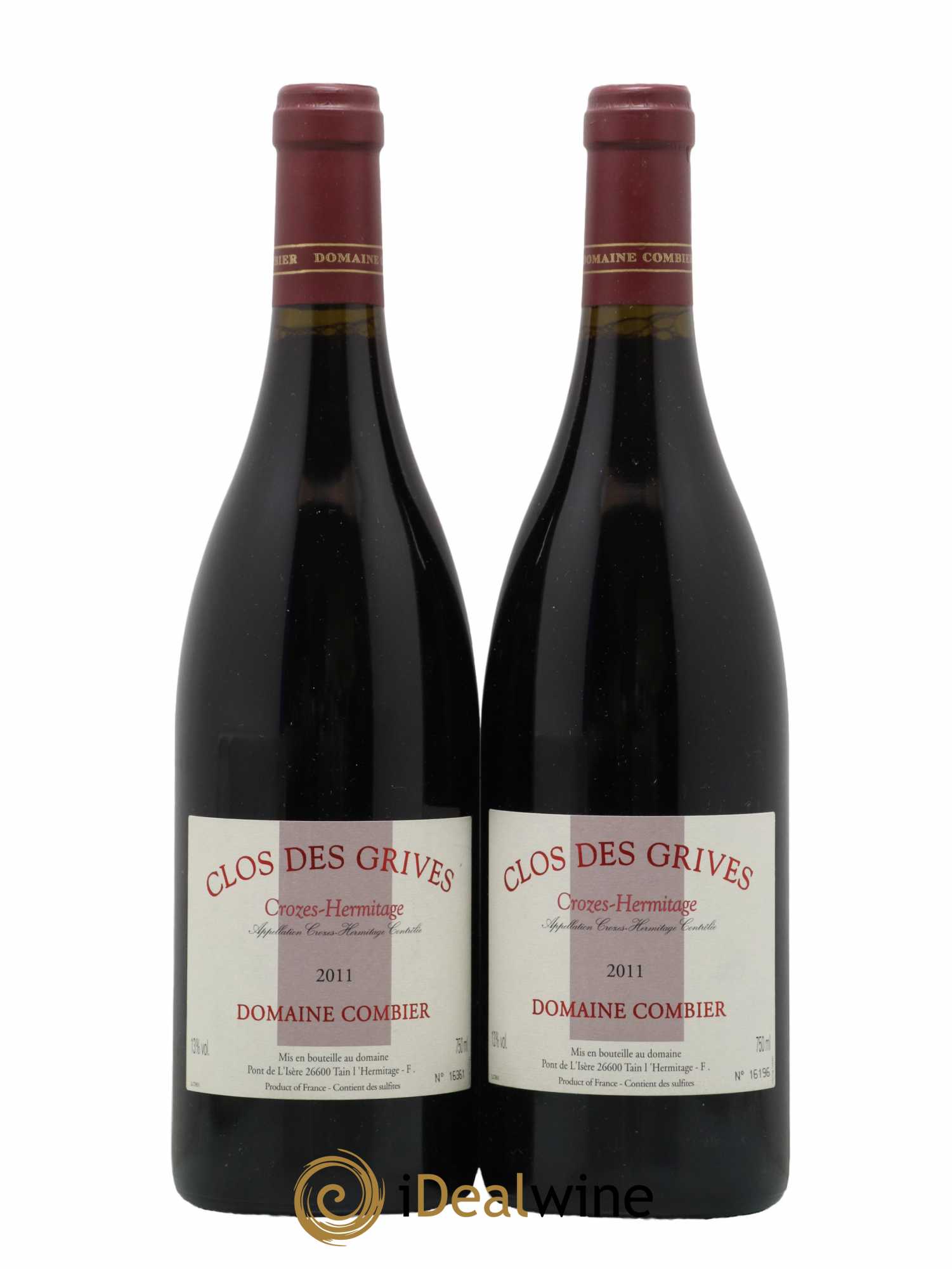 Crozes-Hermitage Clos des Grives Combier 2011 - Lot de 2 bouteilles - 0