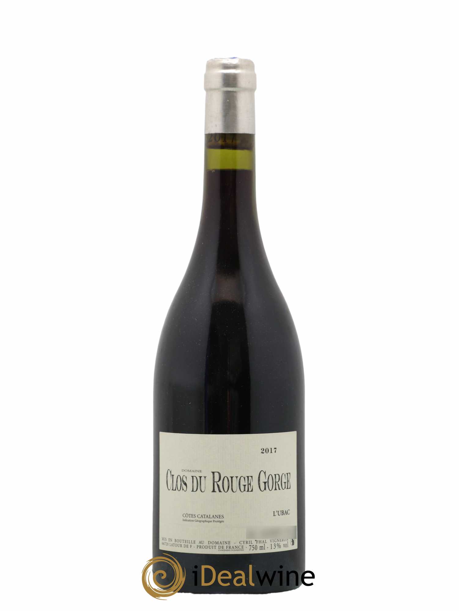 Côtes Catalanes Clos du Rouge Gorge L'Ubac Cyril Fhal 2017 - Lot de 1 bouteille - 0