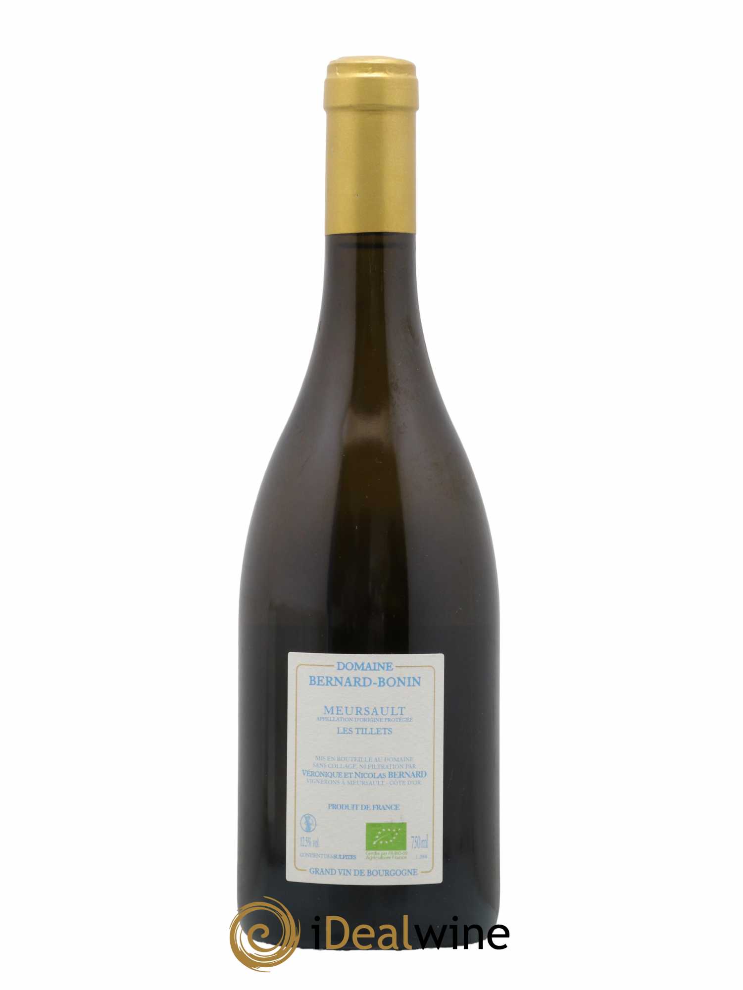 Meursault Les Tillets Bernard Bonin 2020 - Lot de 1 bouteille - 1
