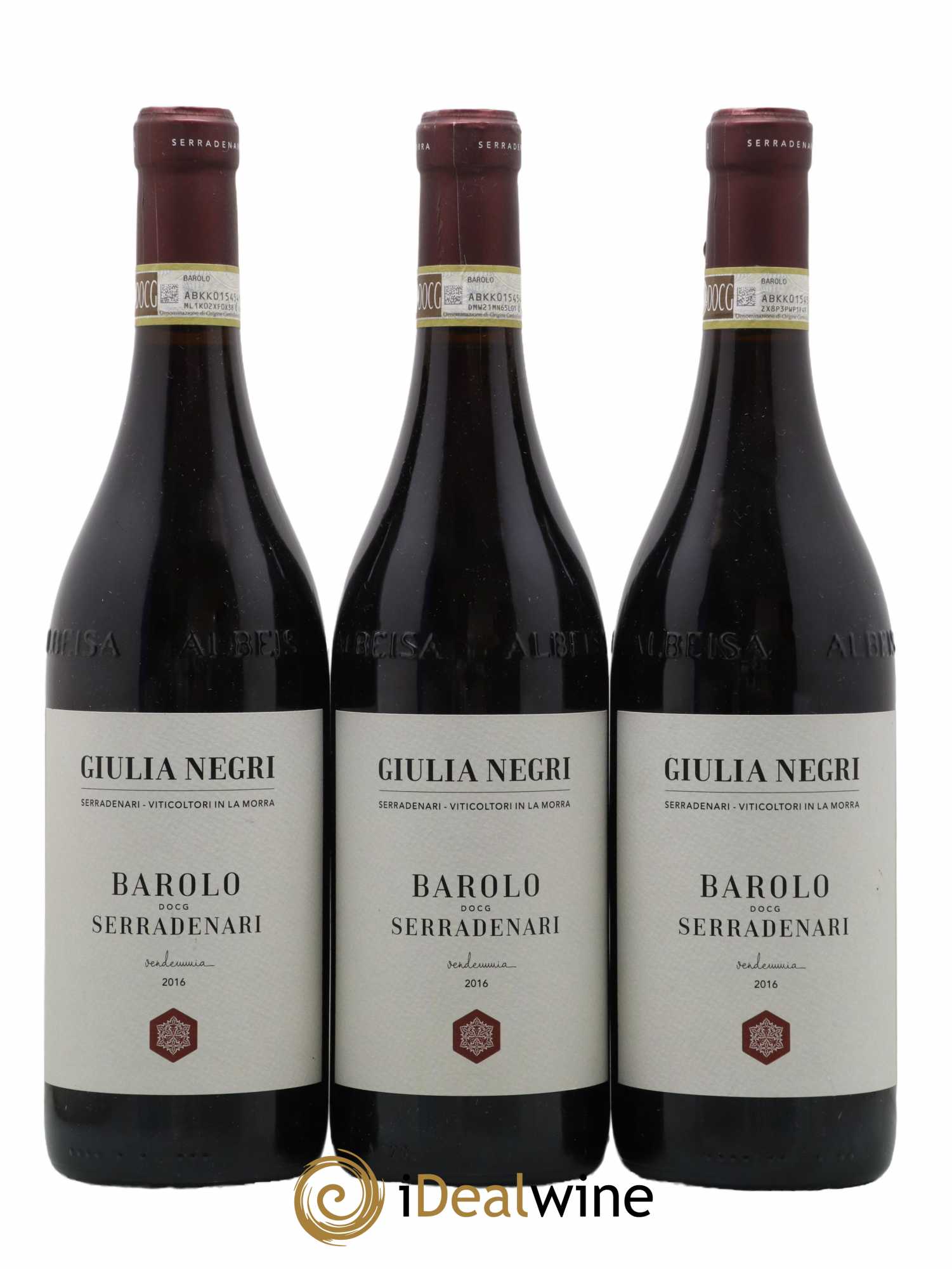 Barolo DOCG Giulia Negri Serradenari 2016 - Lot de 3 bouteilles - 0