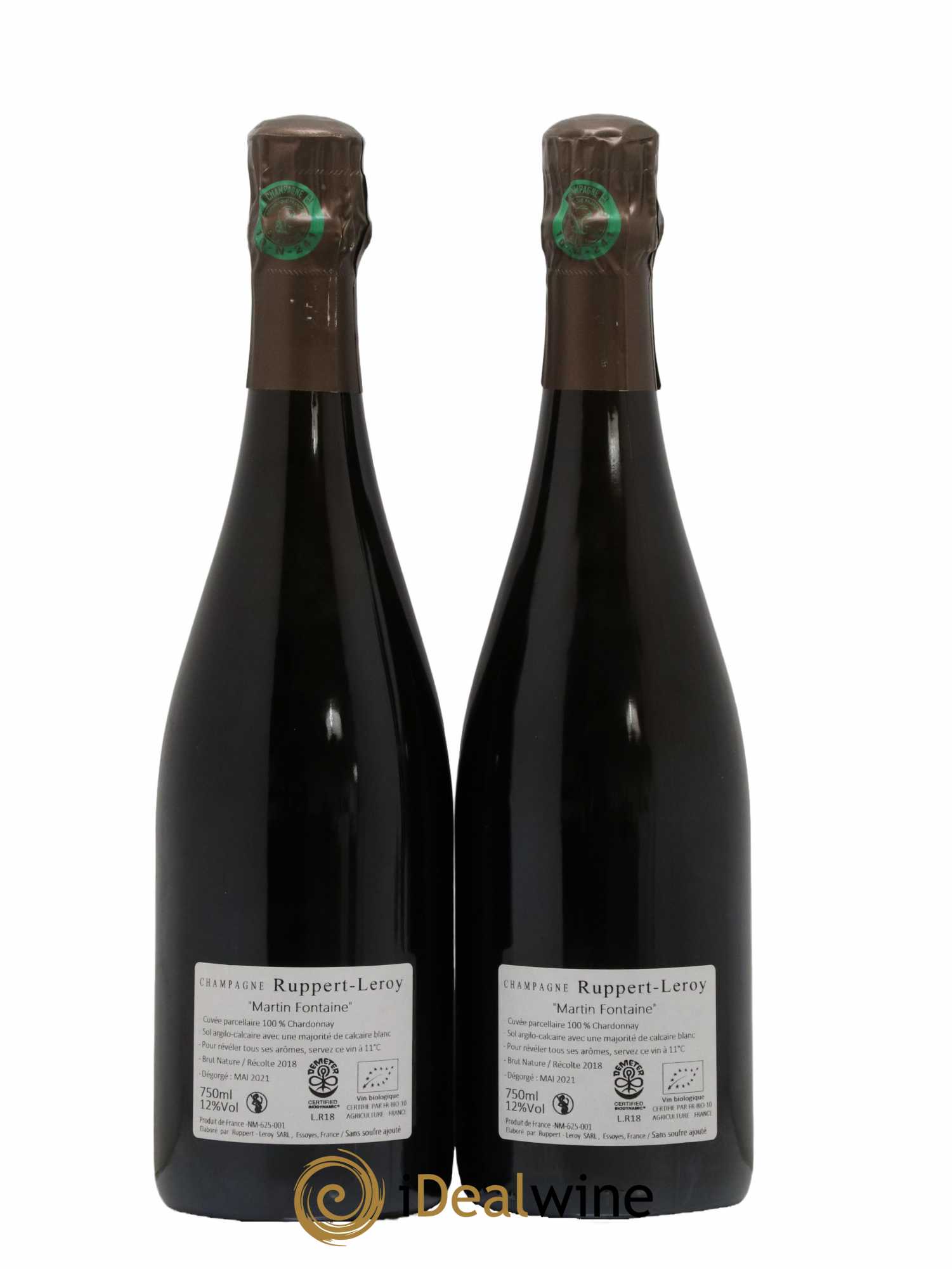 Martin Fontaine Ruppert-Leroy (Domaine) 2018 - Lot of 2 bottles - 1
