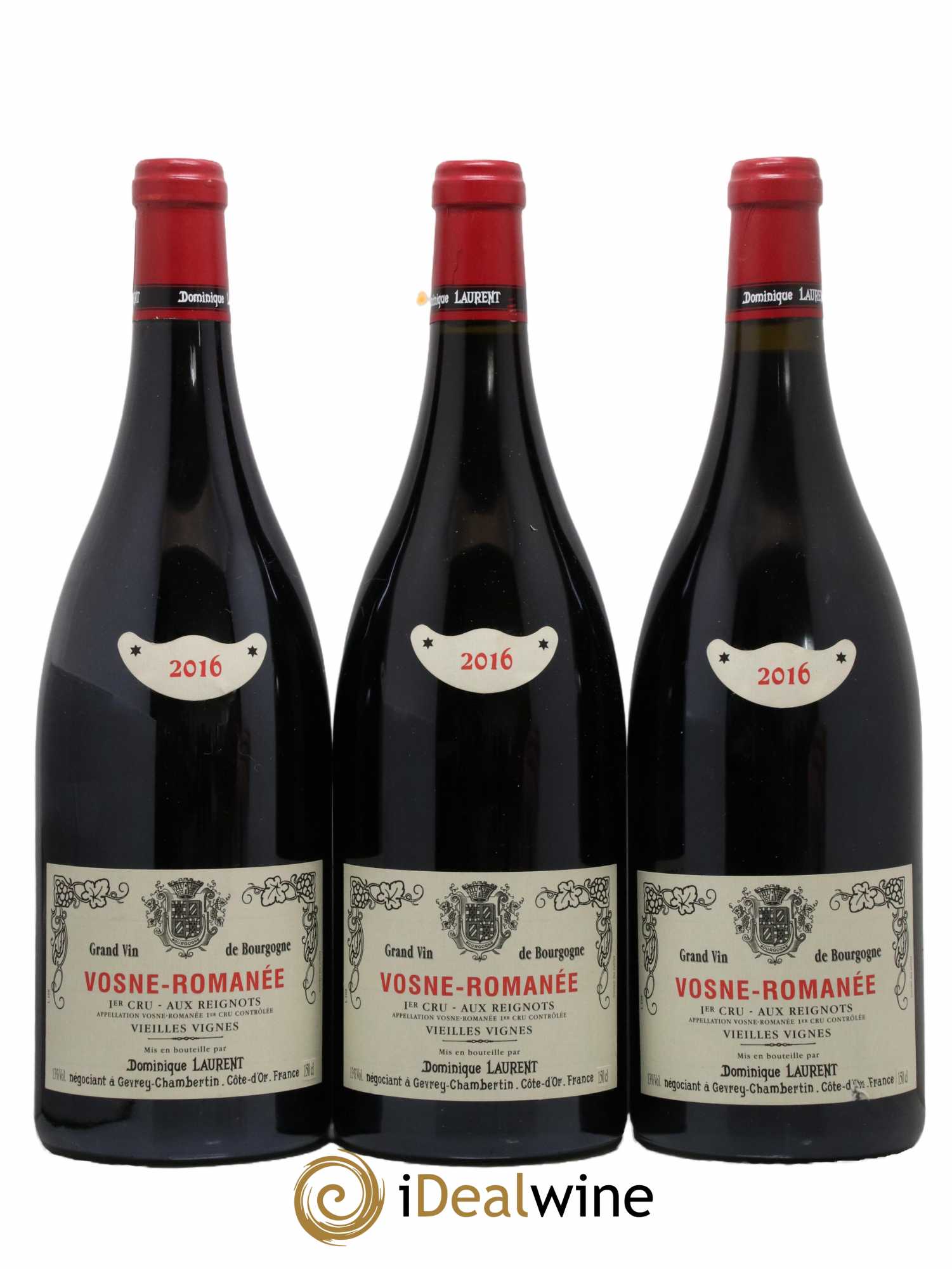 Vosne-Romanée 1er Cru Aux Reignots Vielles Vignes Dominique Laurent 2016 - Lot of 3 magnums - 0