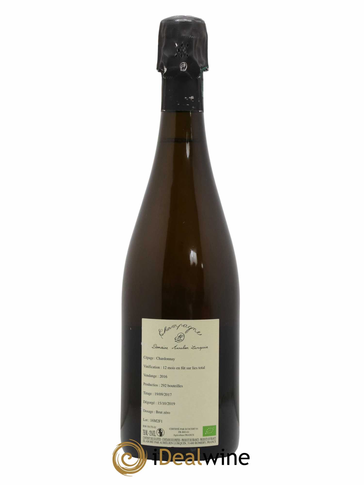Chardonnay A l'Etat Pur Aurélien Lurquin 2016 - Lot de 1 bouteille - 1