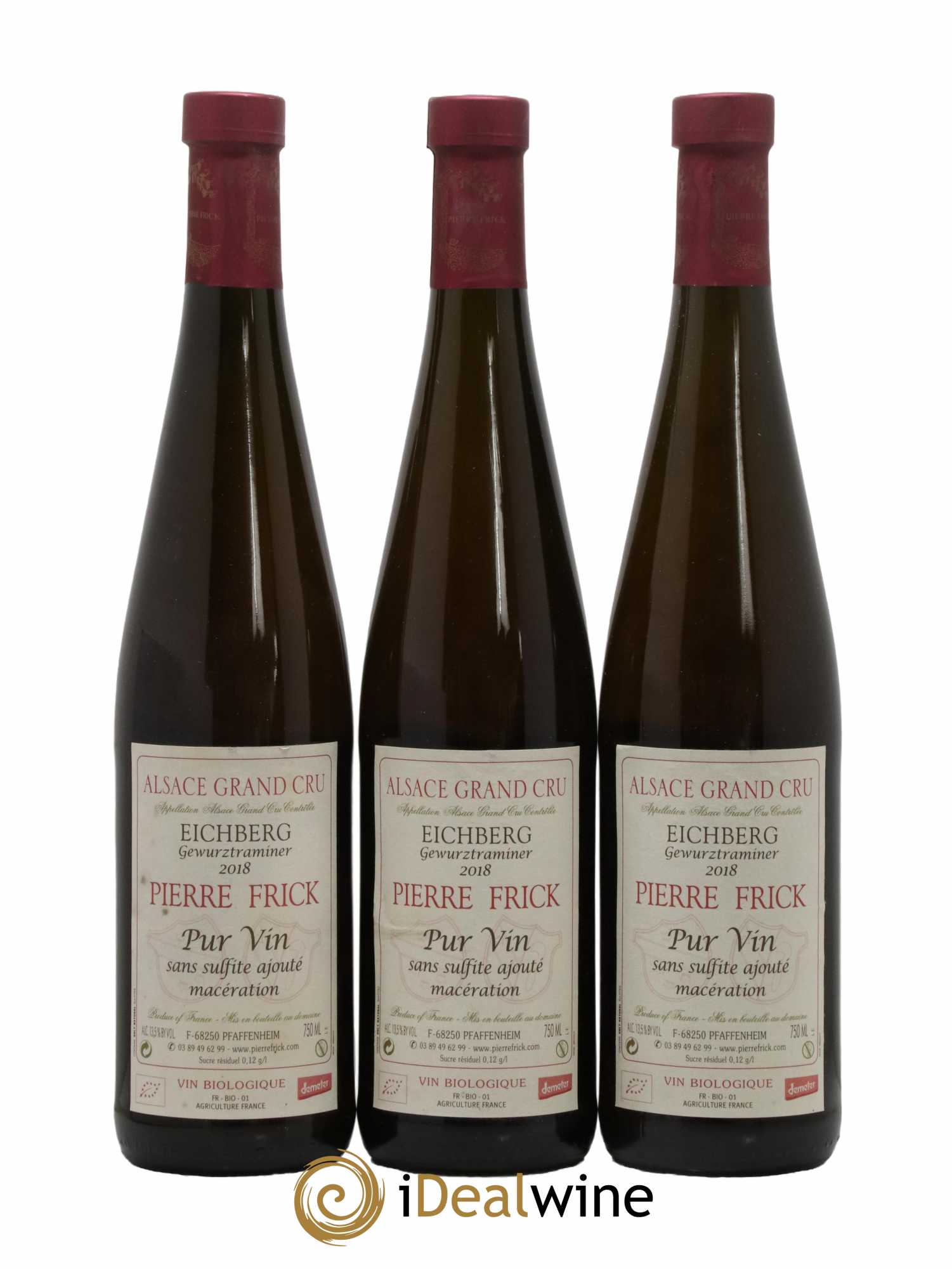 Alsace Grand Cru Eichberg Gewurztraminer Pierre Frick 2018 - Lot de 3 bouteilles - 0