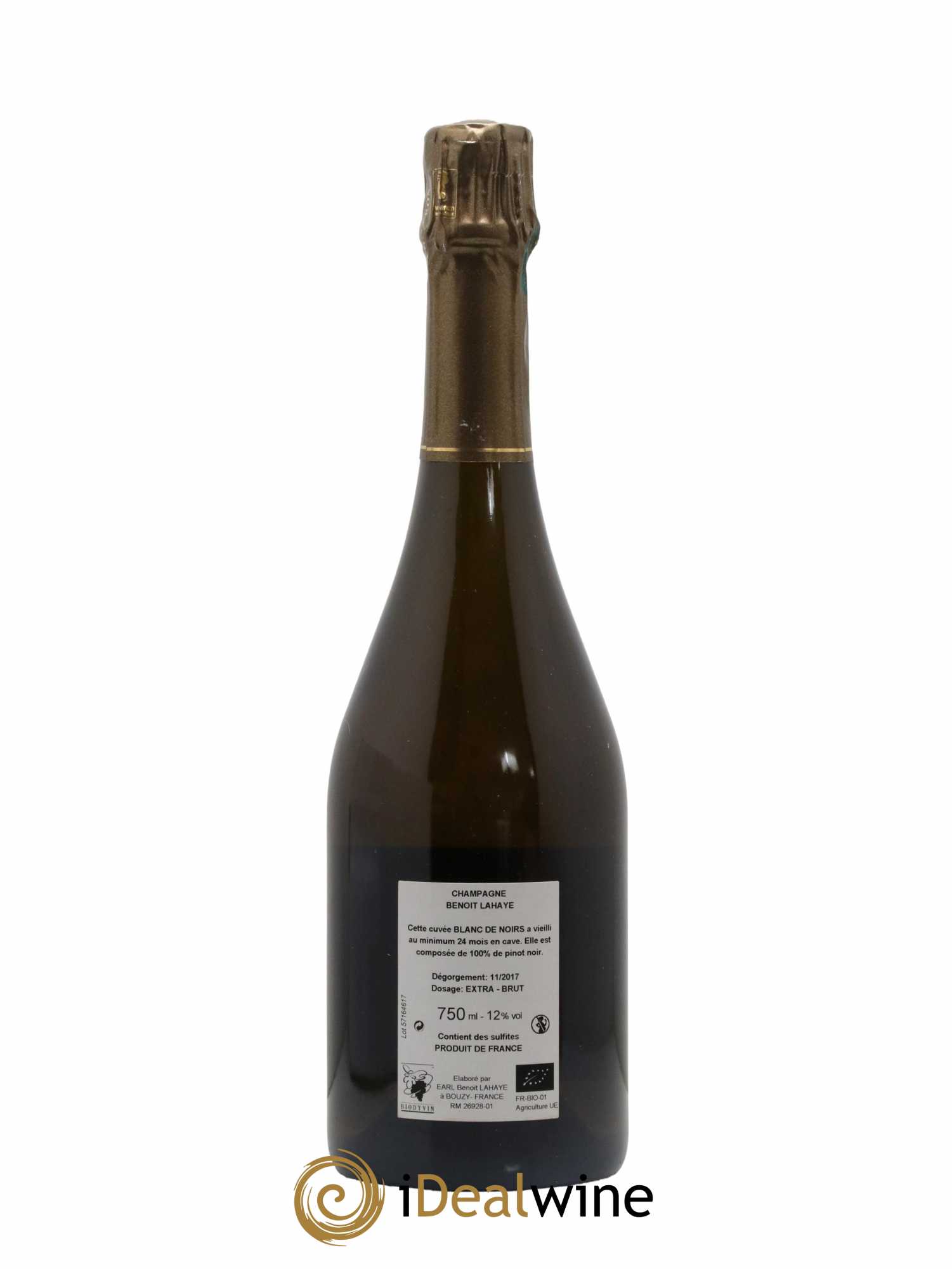Champagne Blanc de Noirs Benoit Lahaye - Lot de 1 bouteille - 1