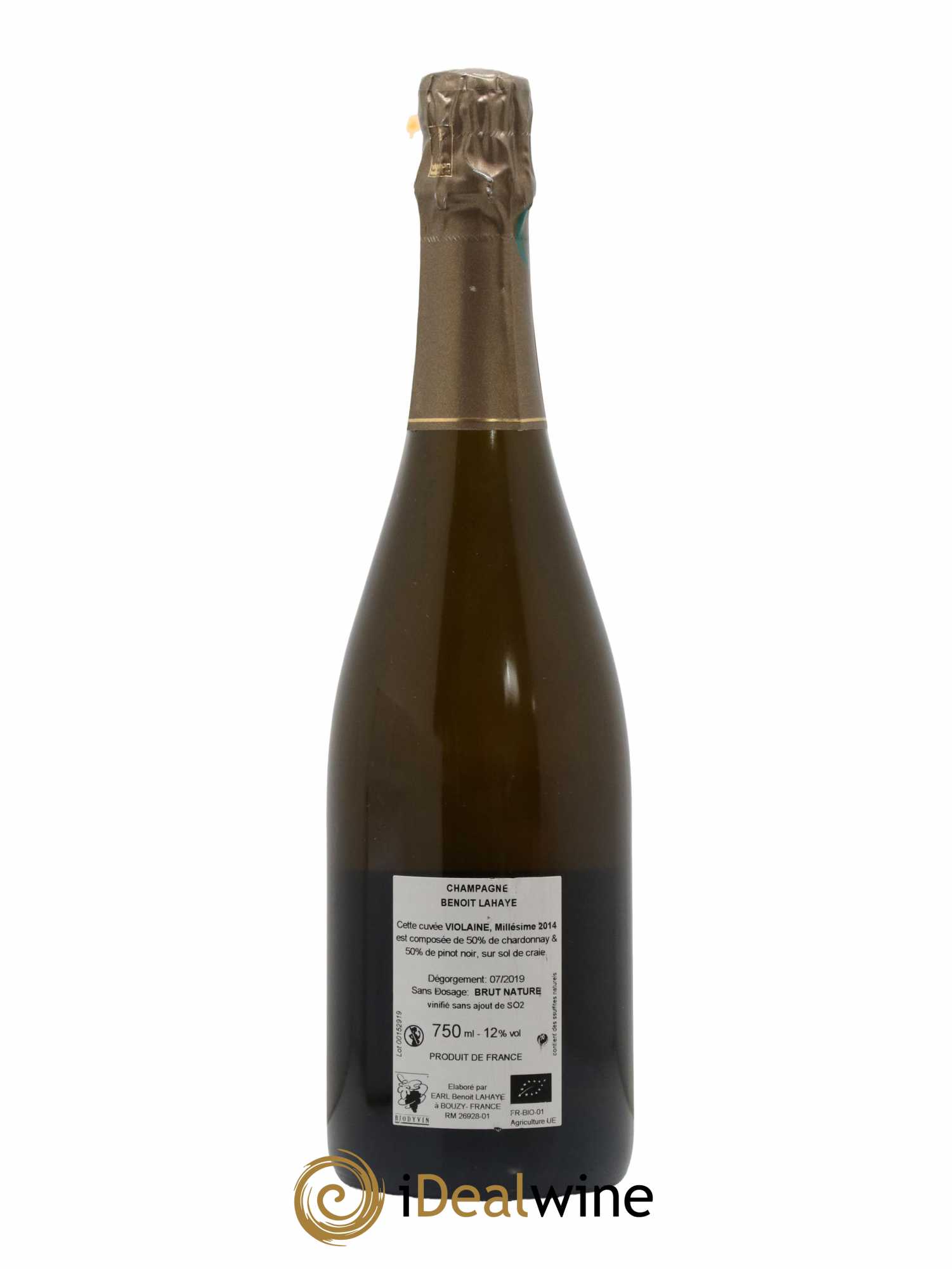 Violaine Brut Nature Benoit Lahaye 2014 - Lot de 1 bouteille - 1
