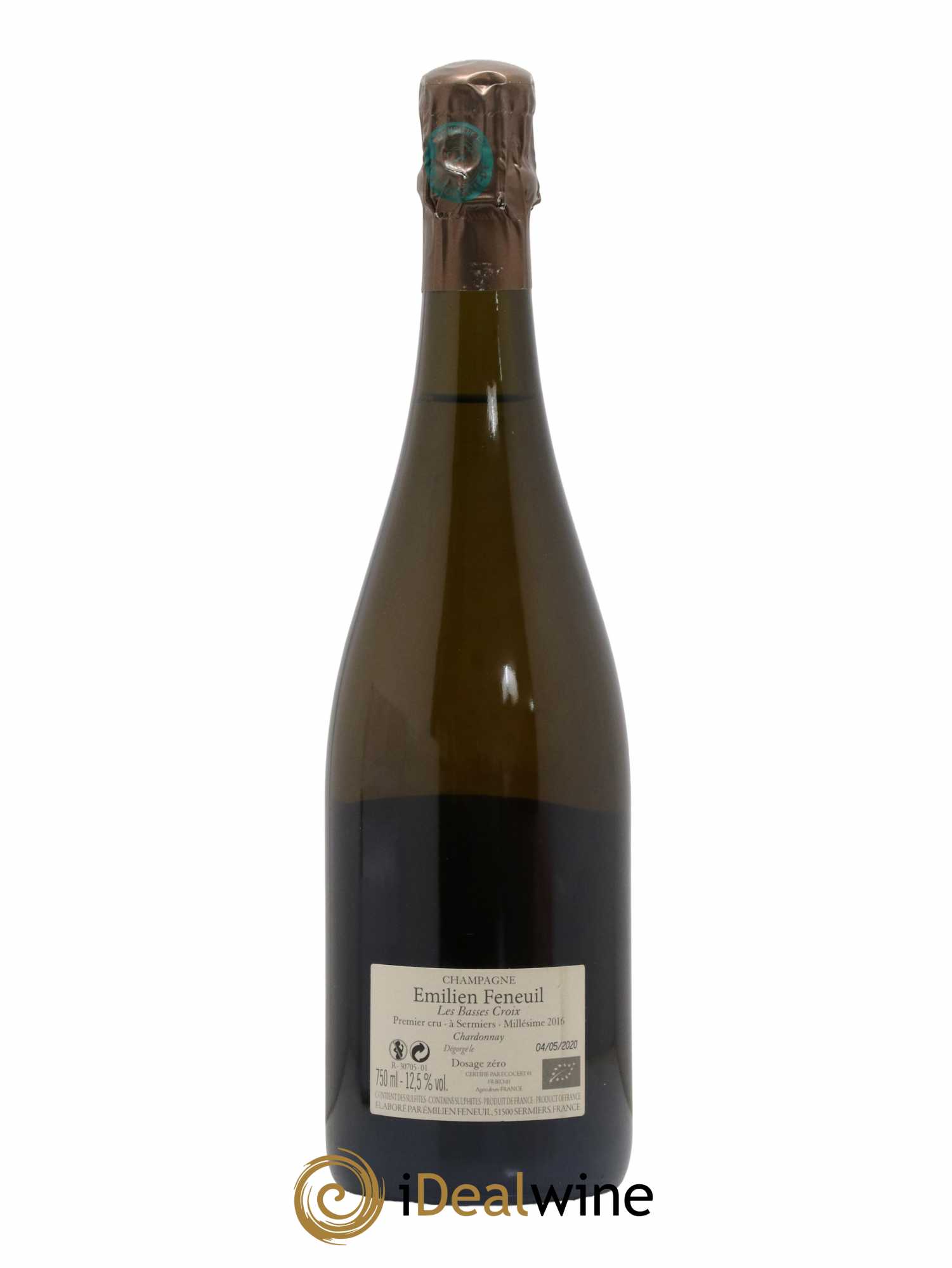 Champagne Les Basses Croix Blanc de Blancs Premier Cru Zéro Dosage Emilien Feneuil 2016 - Lot of 1 bottle - 1