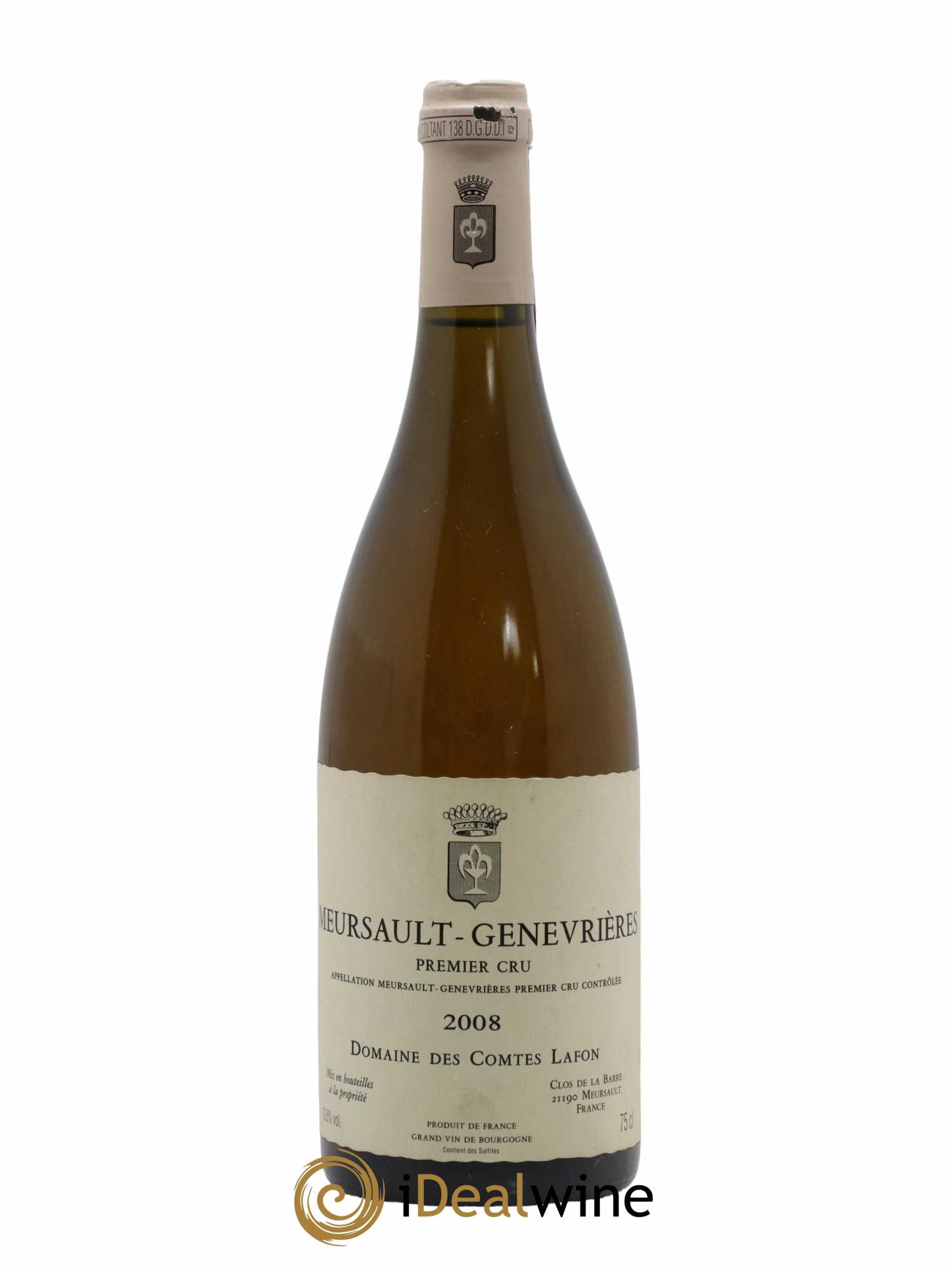 Meursault 1er Cru Genevrières Comtes Lafon (Domaine des) 2008 - Lot de 1 bouteille - 0