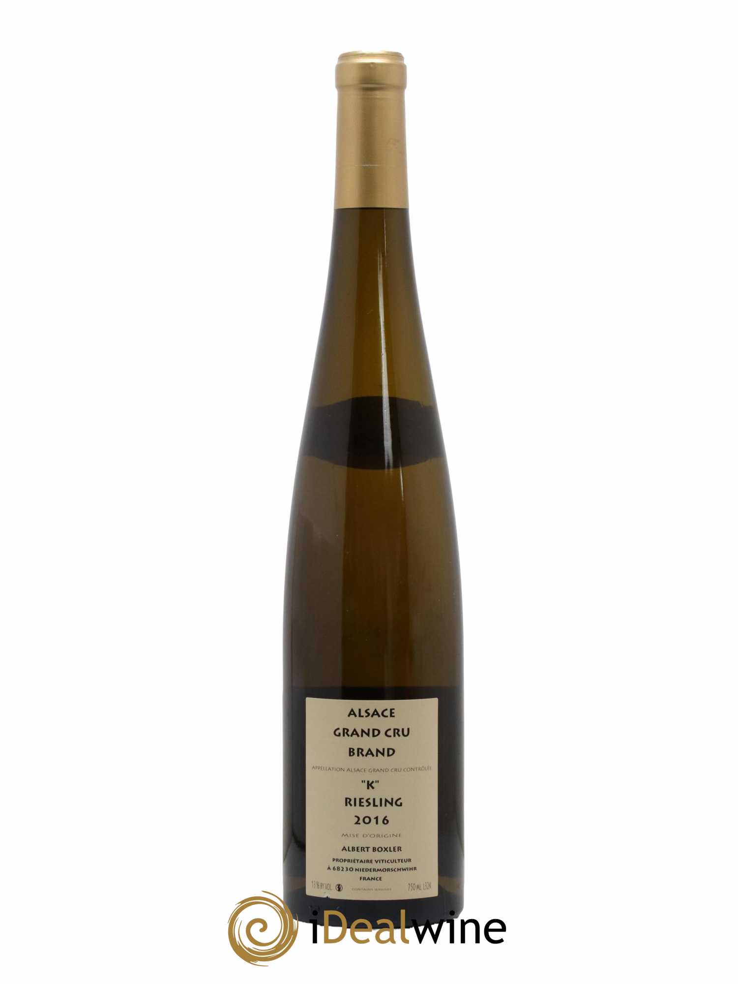 Alsace Riesling Grand Cru Brand K Albert Boxler 2016 - Lot de 1 bouteille - 1