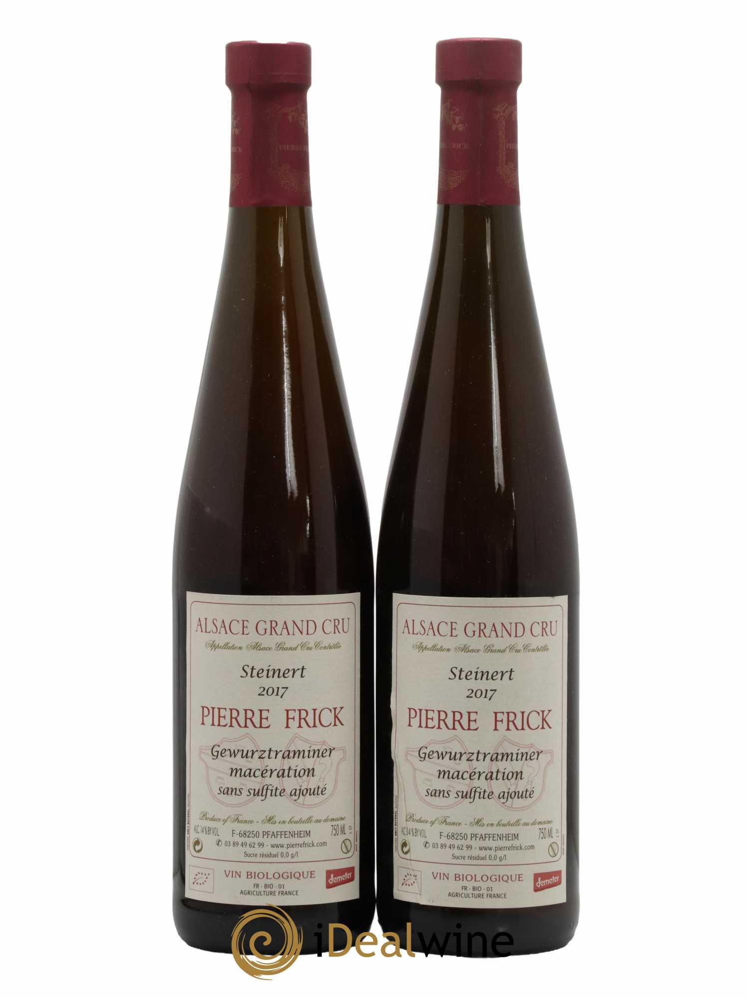 Alsace Grand Cru Steinert Gewurztraminer Macération Pierre Frick 2017 - Lot de 2 bouteilles - 0