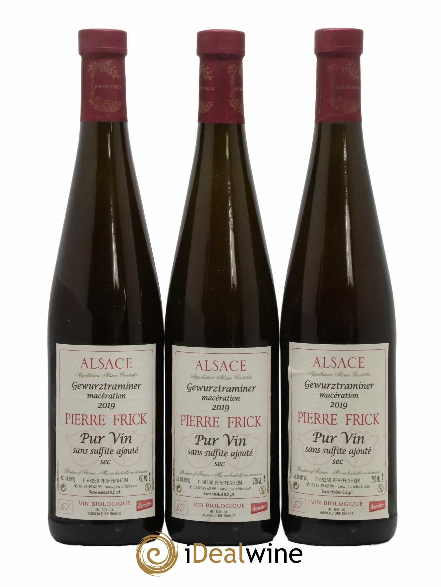 Alsace Gewurztraminer Macération Pierre Frick 2019 - Lot de 3 bouteilles - 0