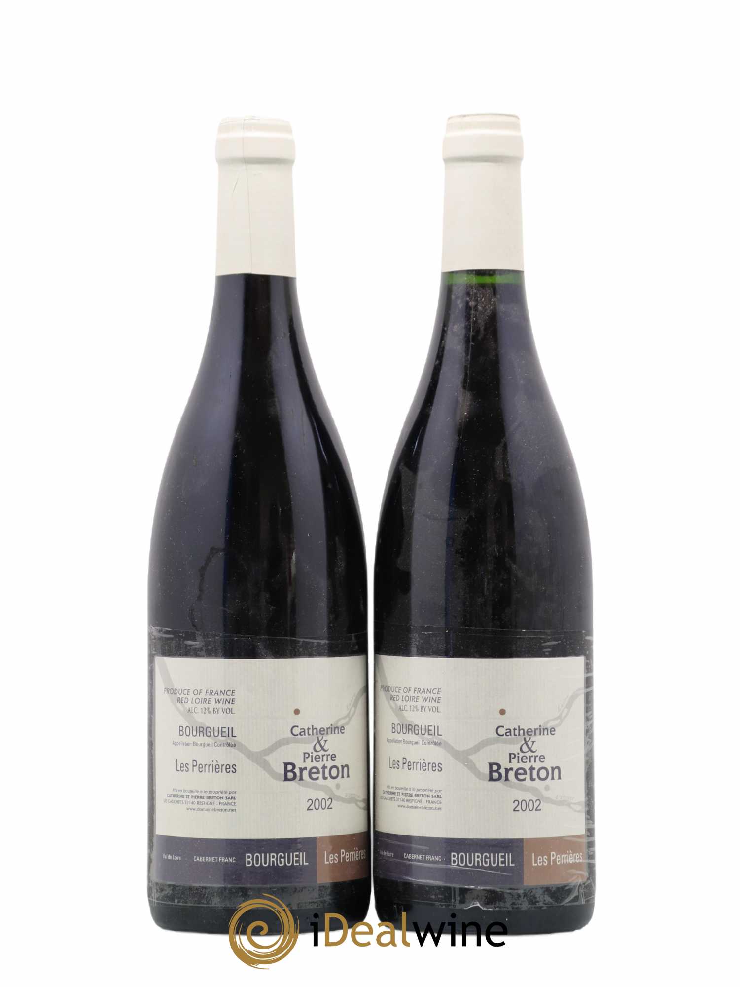 Bourgueil Les Perrières Catherine et Pierre Breton 2002 - Lot de 2 bouteilles - 0