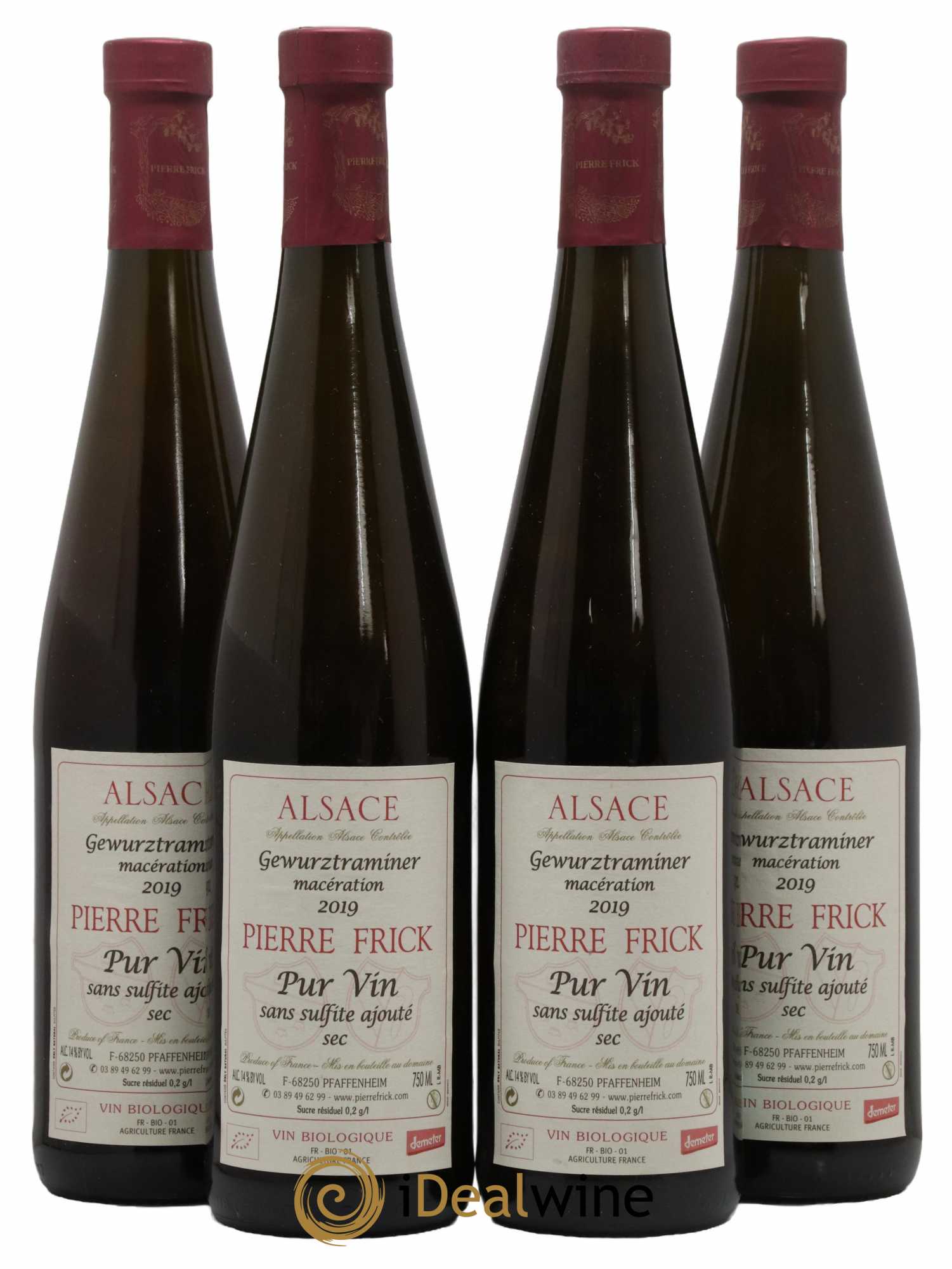 Alsace Gewurztraminer Macération Pierre Frick 2019 - Lot de 4 bouteilles - 0