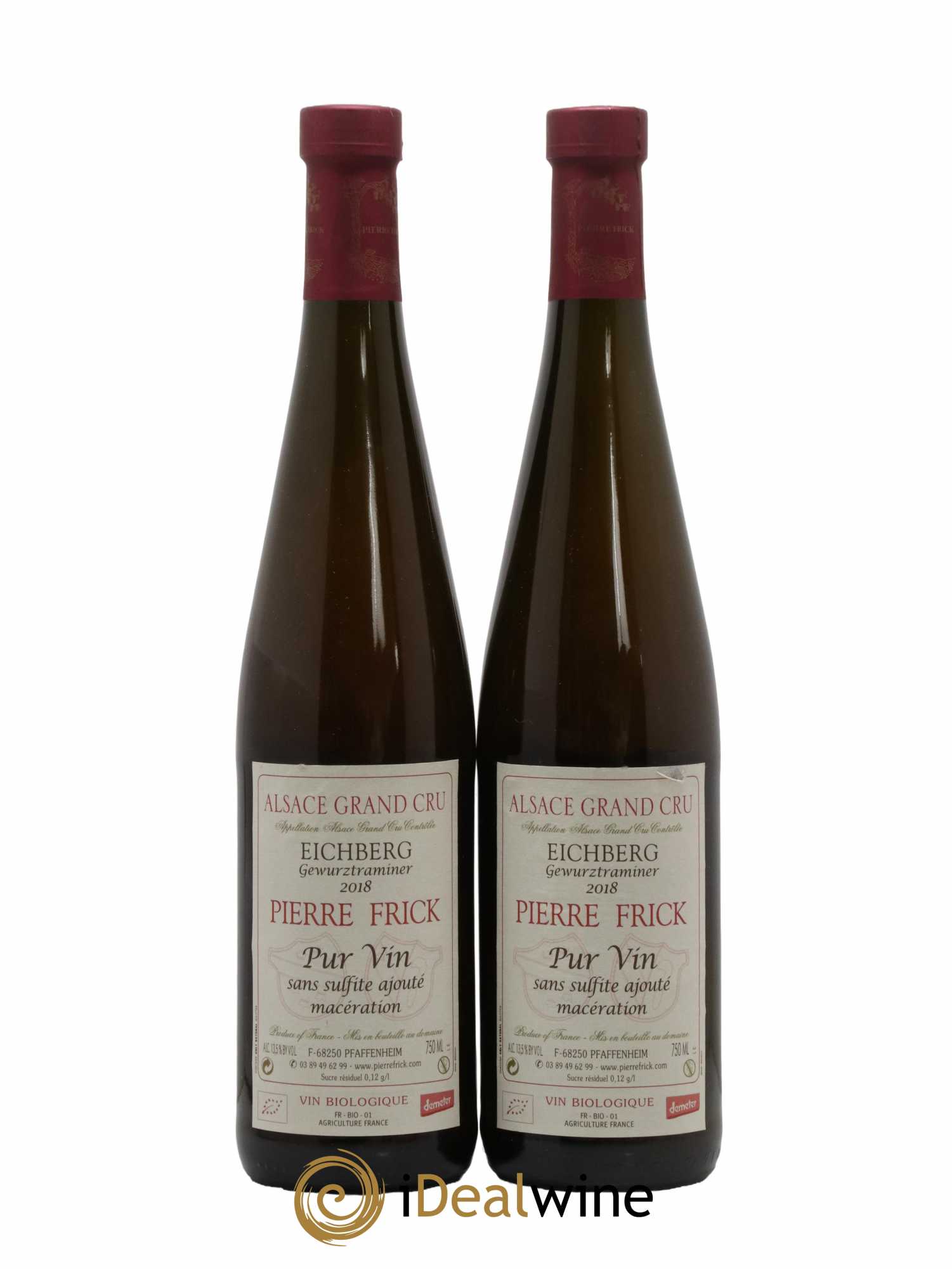 Alsace Grand Cru Eichberg Gewurztraminer Pierre Frick 2018 - Lot de 2 bouteilles - 0