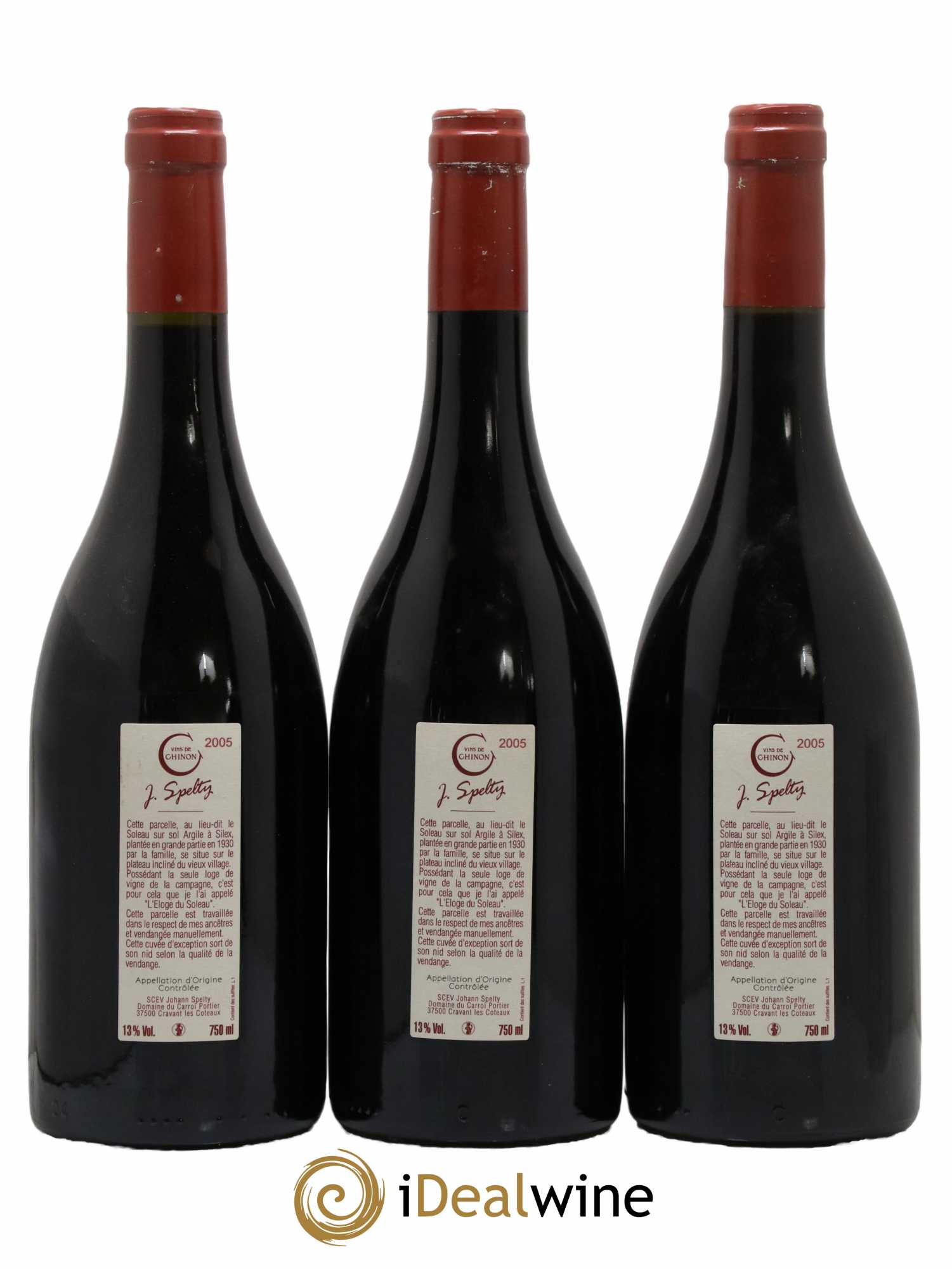 Chinon L'Eloge Du Soleau Johann Spelty 2005 - Lot de 6 bouteilles - 2