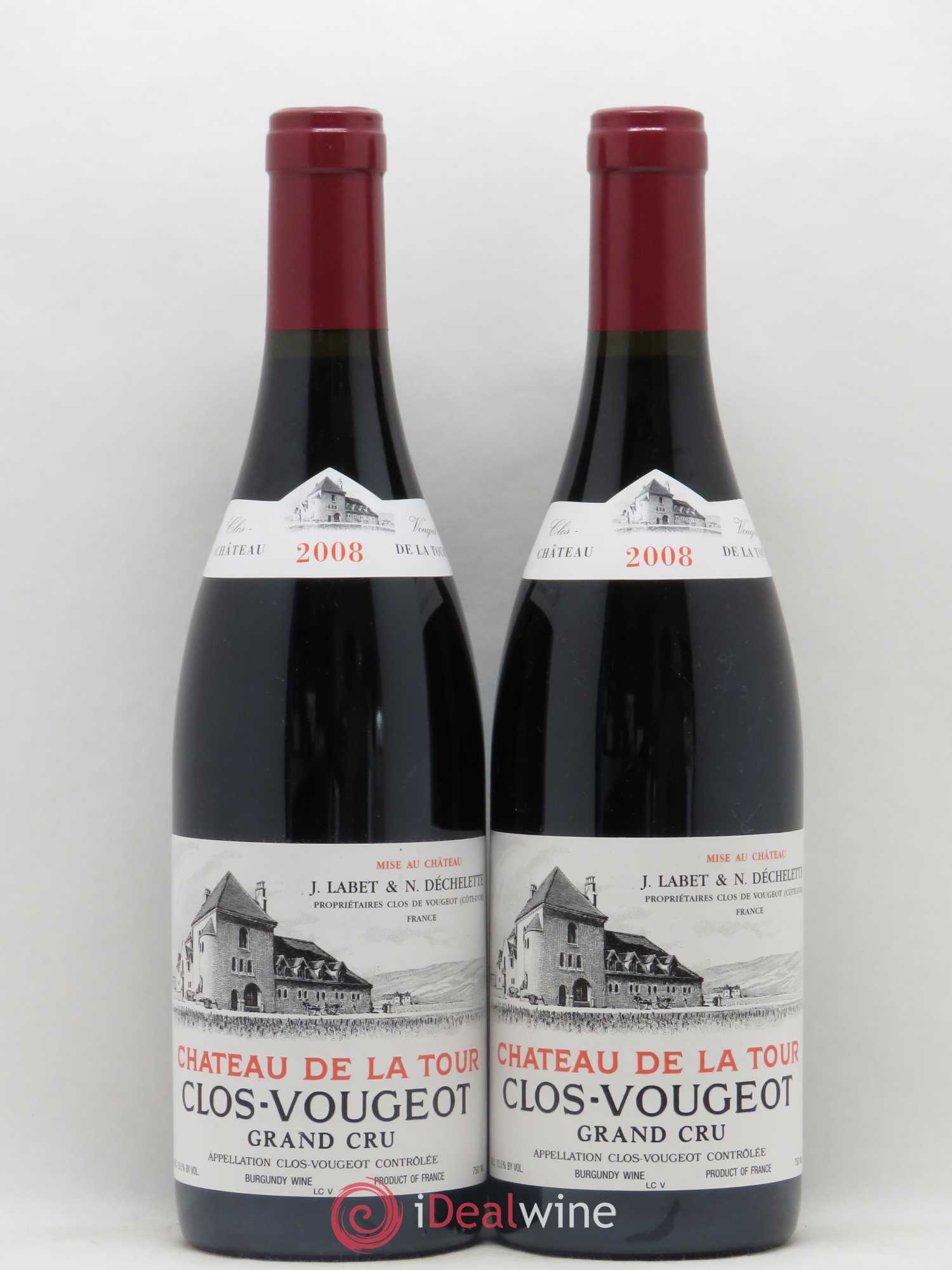 Clos de Vougeot Grand Cru Château de La Tour 2008 - Lot de 2 bouteilles - 0