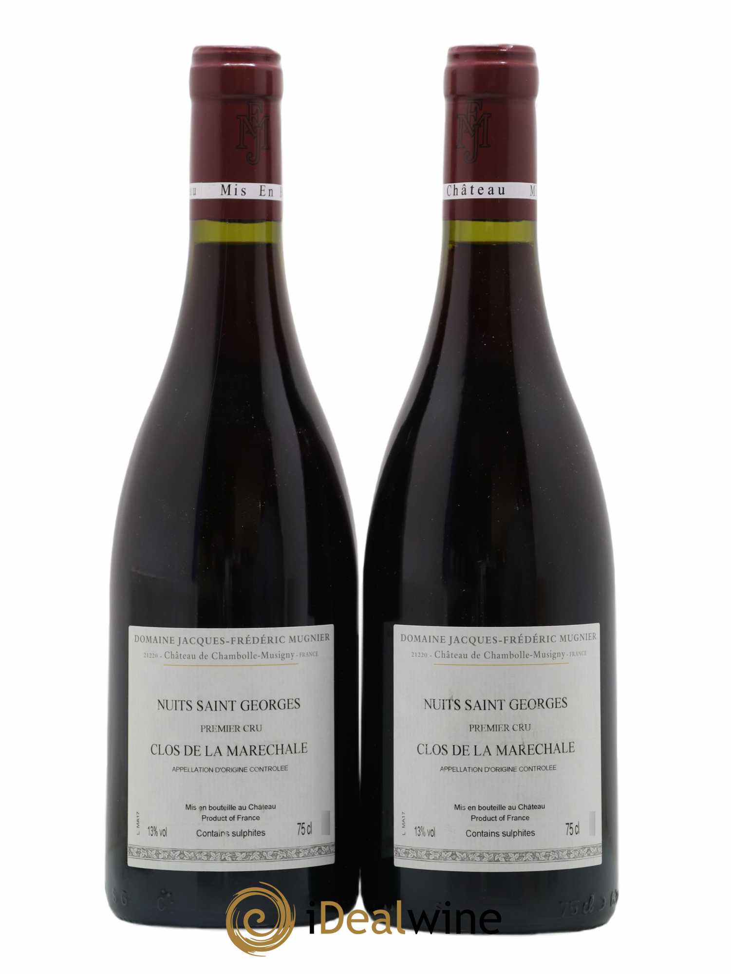 Nuits-Saint-Georges 1er Cru Clos de La Maréchale Jacques-Frédéric Mugnier (sans prix de réserve) 2017 - Lot de 2 bouteilles - 1