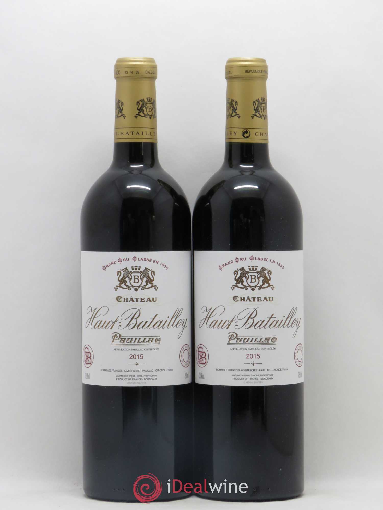 Château Haut Batailley 5ème Grand Cru Classé 2015 - Lot de 2 bouteilles - 0