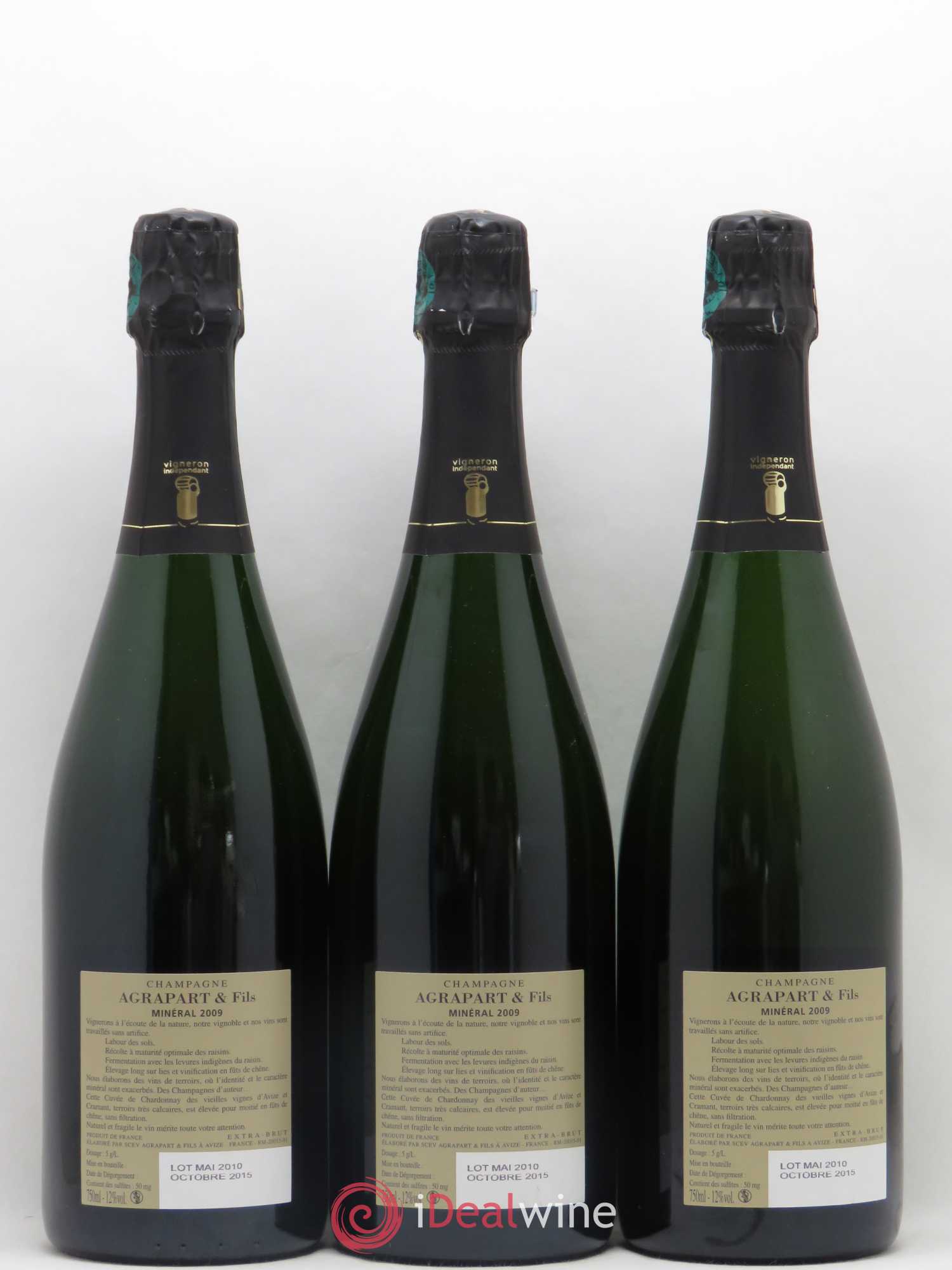 Minéral Blanc de Blancs Extra-Brut Agrapart & Fils 2009 - Lot de 3 bouteilles - 1