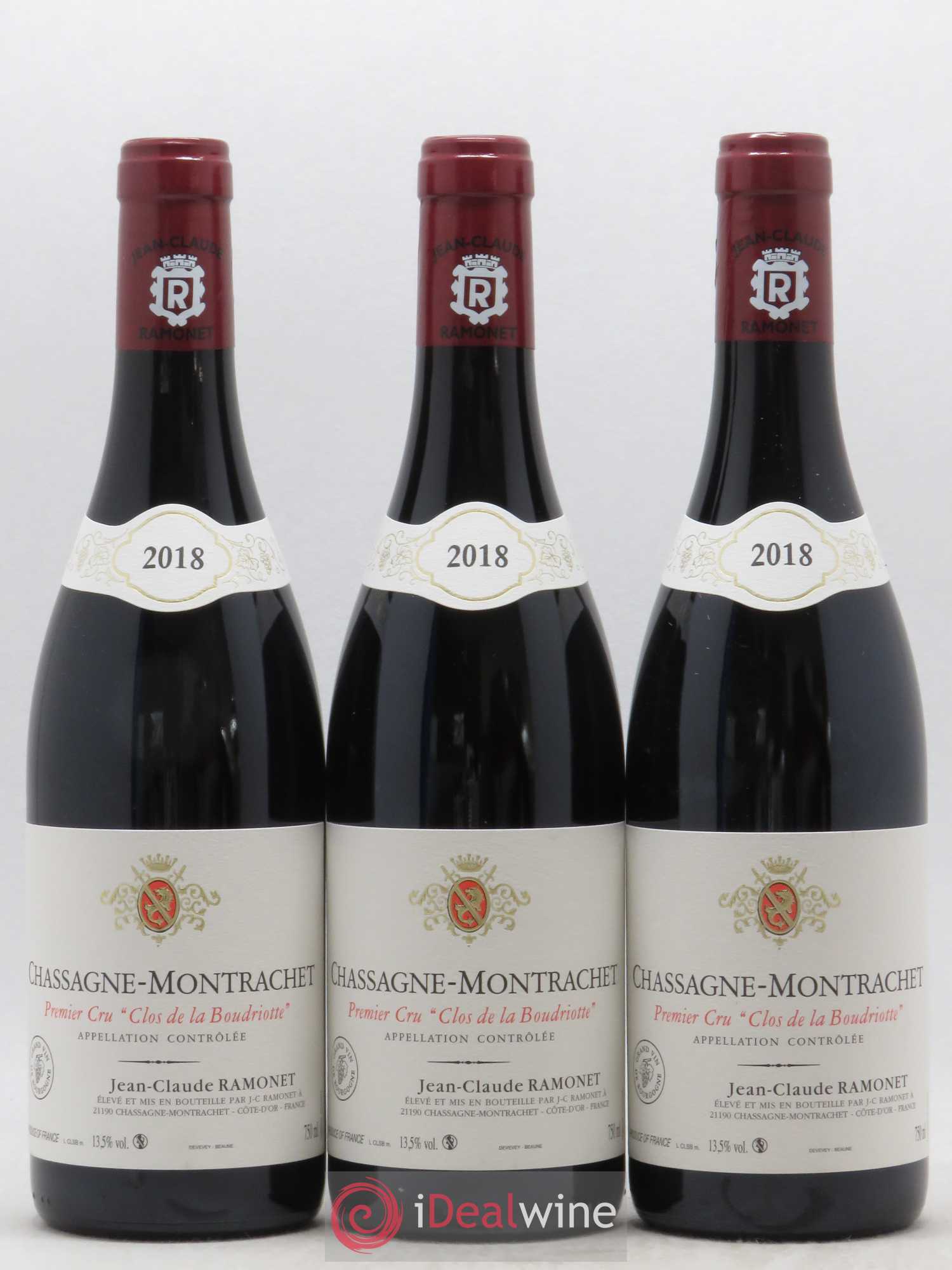 Chassagne-Montrachet 1er Cru Clos de la Boudriotte Ramonet (Domaine) 2018 - Lot de 3 bouteilles - 0