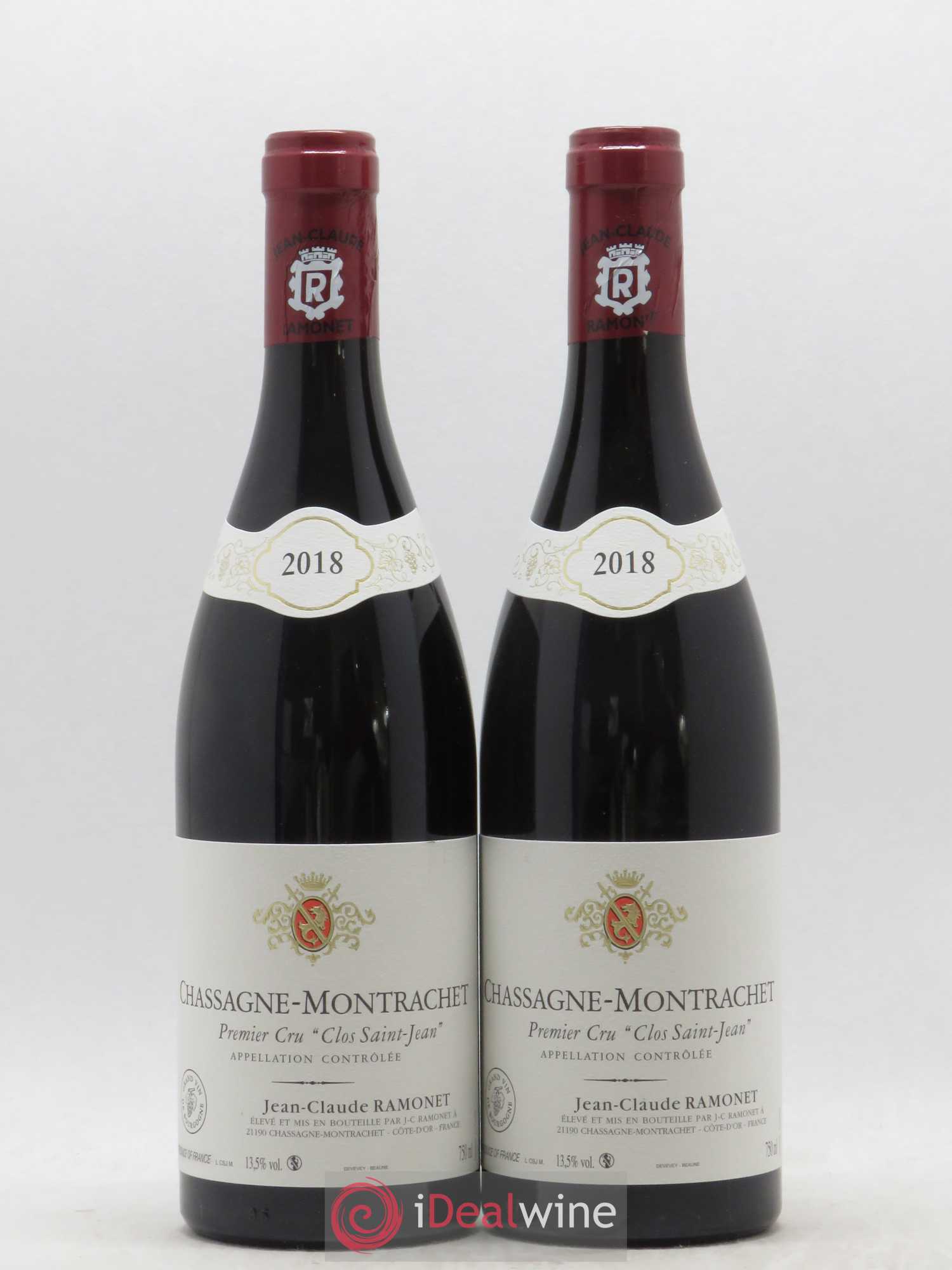 Chassagne-Montrachet 1er Cru Clos Saint-Jean Ramonet (Domaine) 2018 - Lot de 2 bouteilles - 0