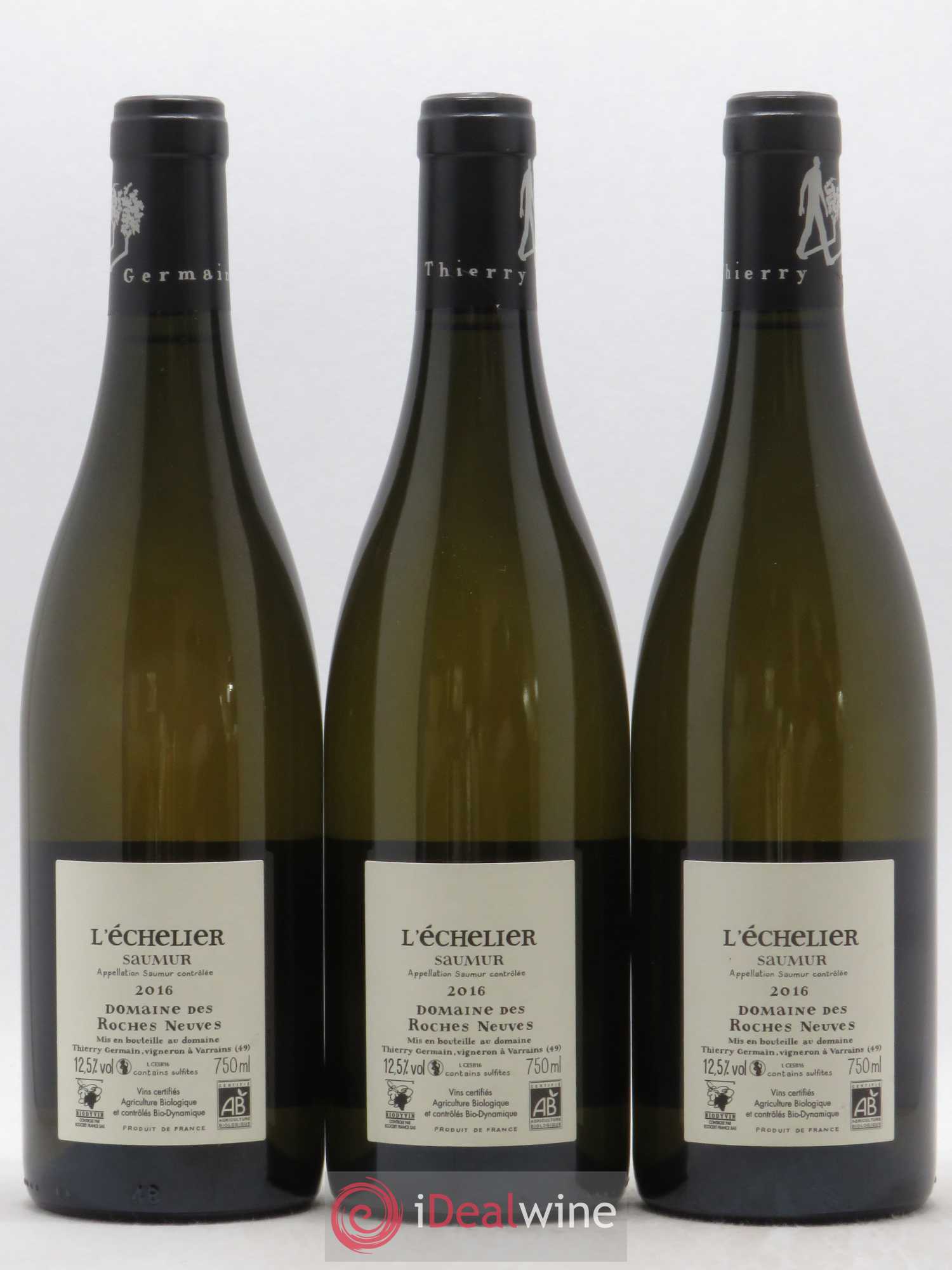 Saumur l'Echelier Domaine des Roches Neuves - Thierry Germain 2016 - Lot de 3 bouteilles - 1