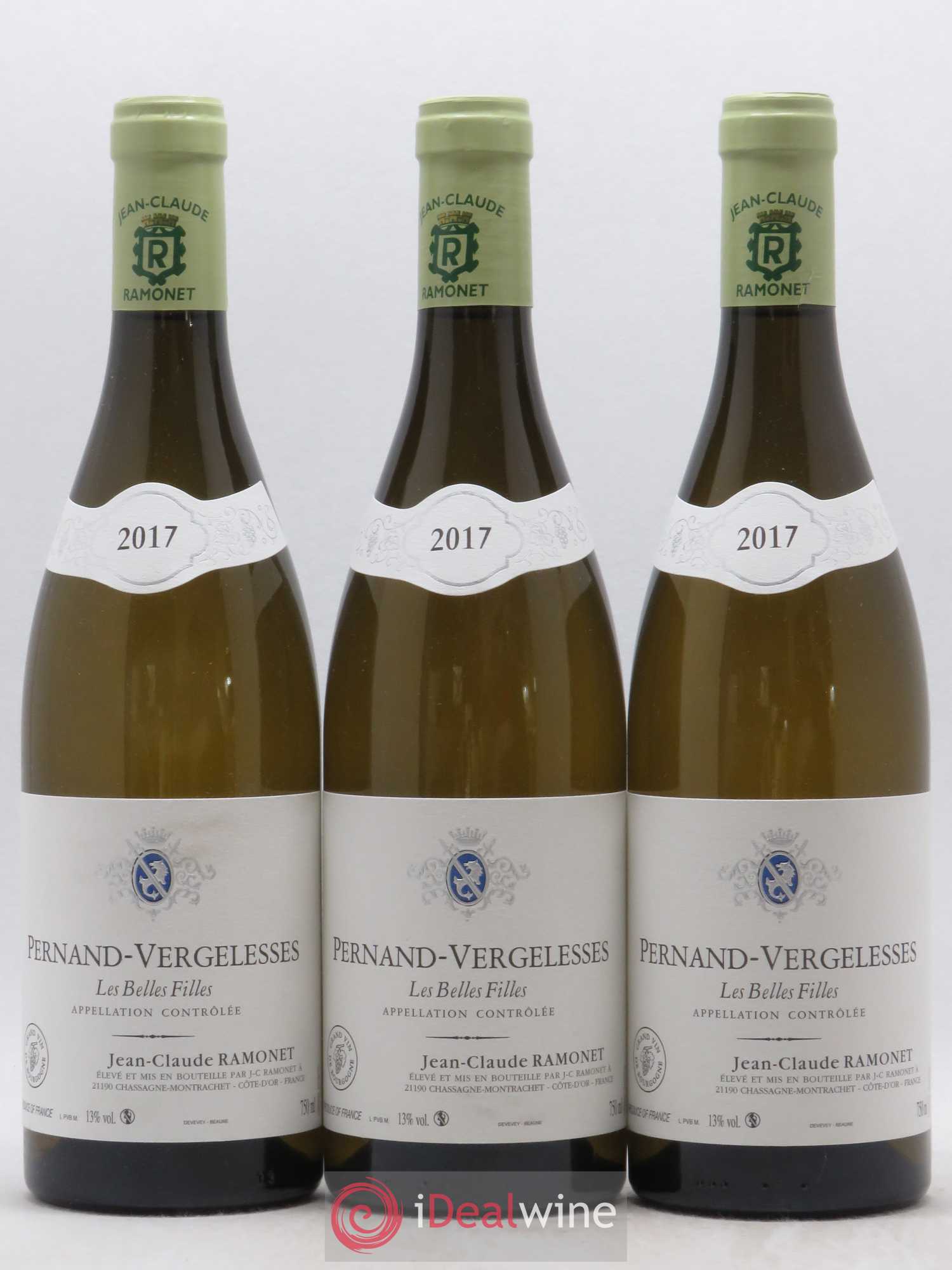 Pernand-Vergelesses Les Belles Filles Ramonet 2017 - Lot de 3 bouteilles - 0