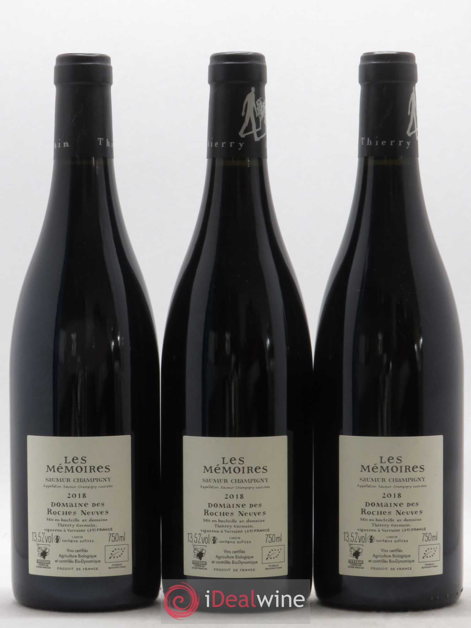 Saumur-Champigny Les Mémoires Domaine des Roches Neuves - Thierry Germain 2018 - Lot de 3 bouteilles - 1