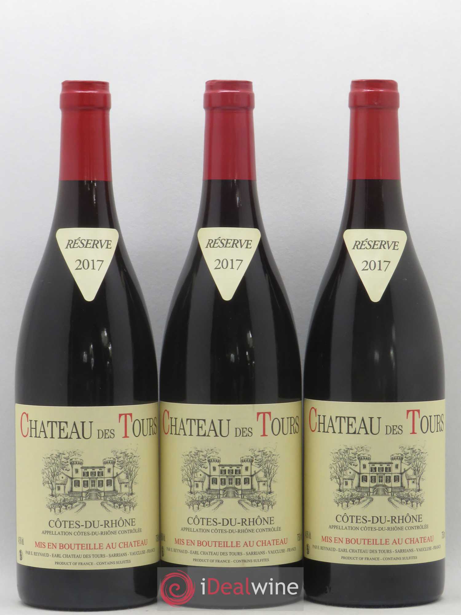 Côtes-du-Rhône Château des Tours Emmanuel Reynaud 2017 - Lot de 3 bouteilles - 0