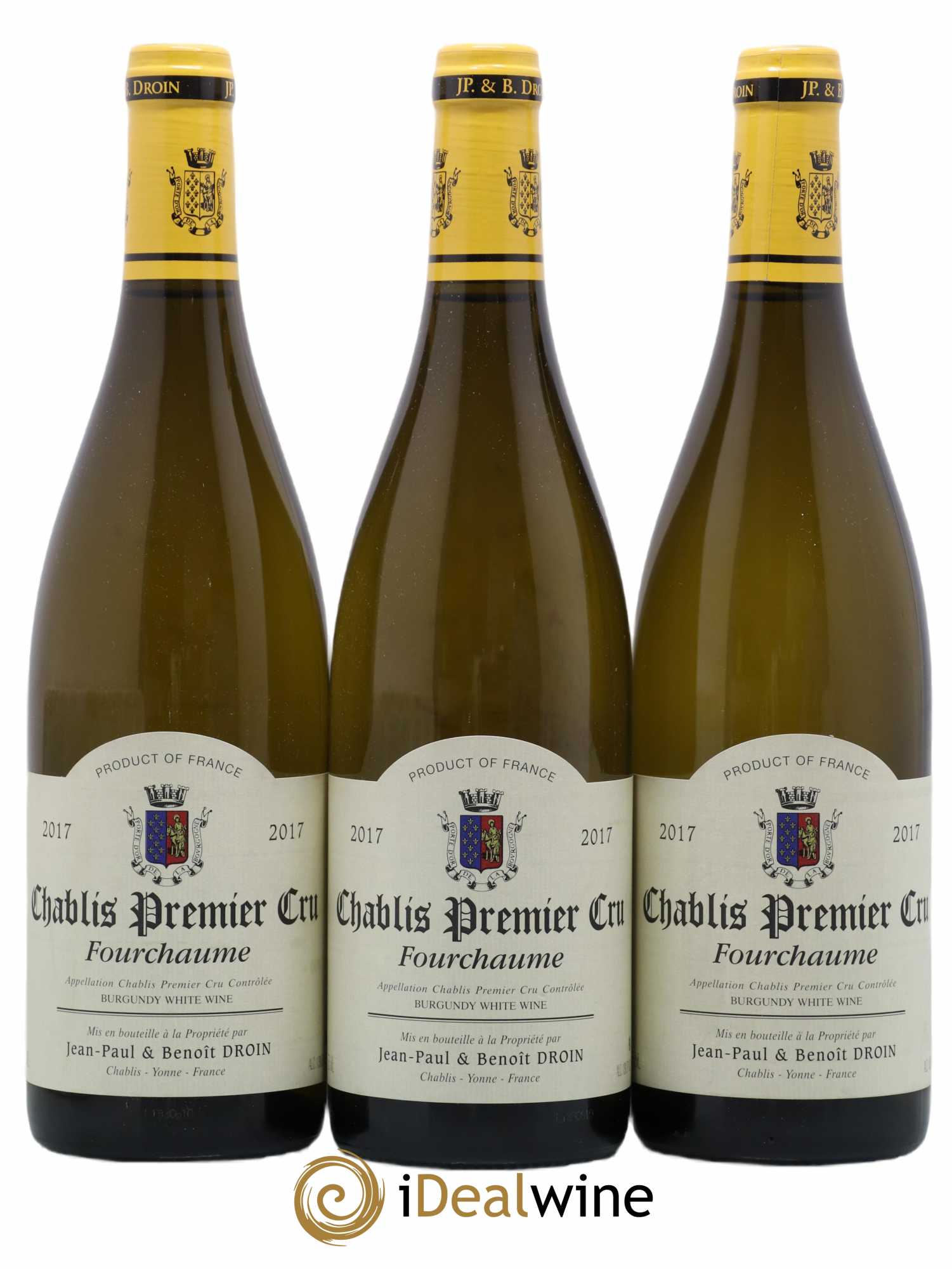 Chablis 1er Cru Fourchaume Jean-Paul & Benoît Droin (Domaine) (sans prix de réserve) 2017 - Lot de 3 bouteilles - 0