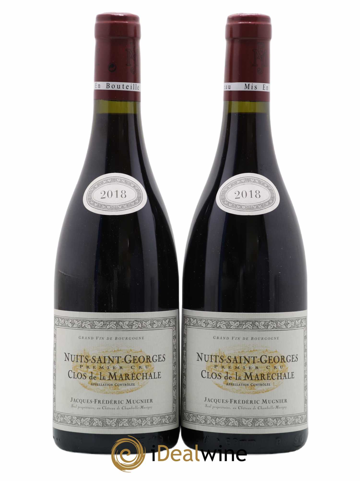 Nuits-Saint-Georges 1er Cru Clos de La Maréchale Jacques-Frédéric Mugnier (sans prix de réserve) 2018 - Lot de 2 bouteilles - 0