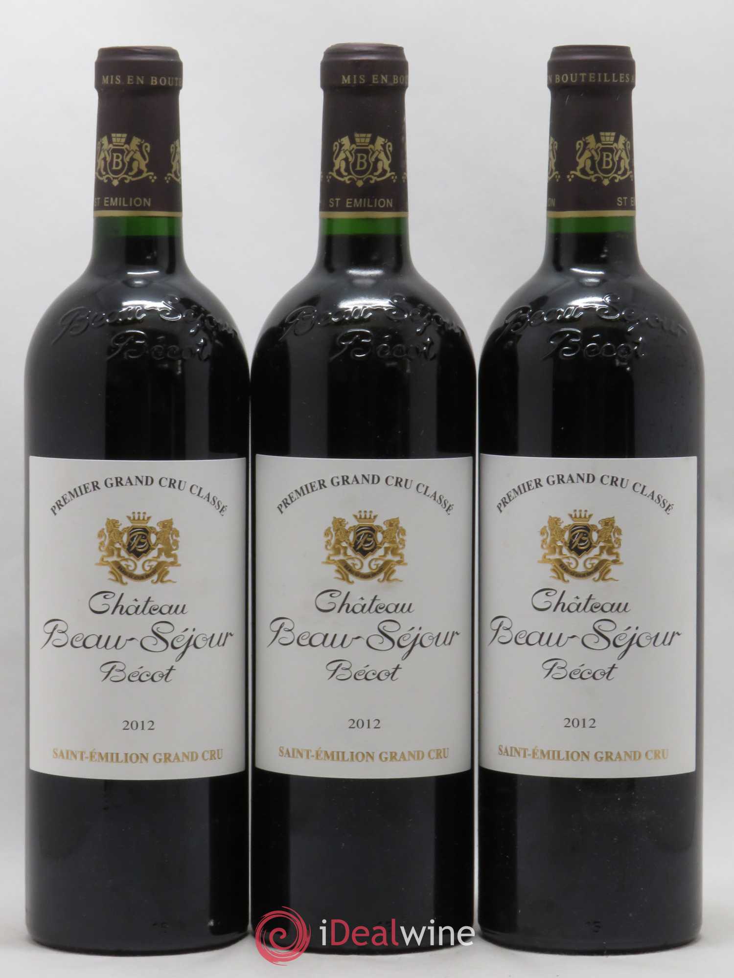 Château Beau-Séjour Bécot 1er Grand Cru Classé B 2012 - Lot de 3 bouteilles - 0