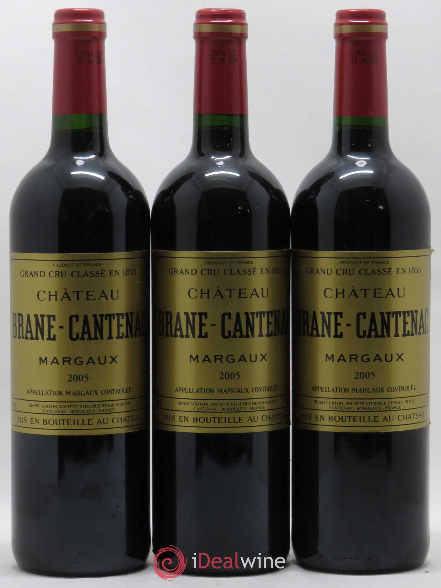 Château Brane Cantenac 2ème Grand Cru Classé 2005 - Lot de 3 bouteilles - 0