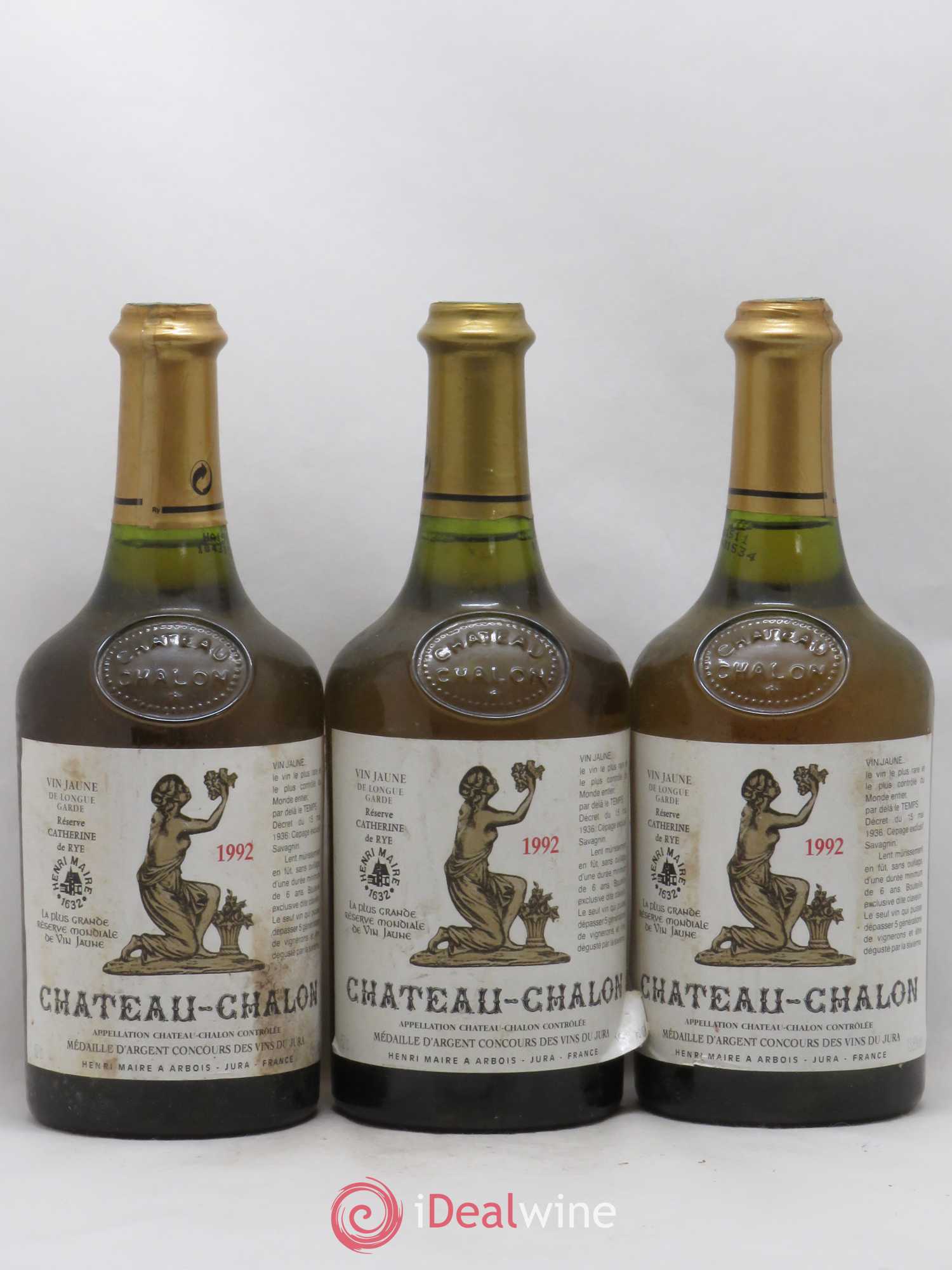 Château-Chalon Réserve Catherine De Rye Henri Maire 1992 - Posten von 3 Flaschen - 0