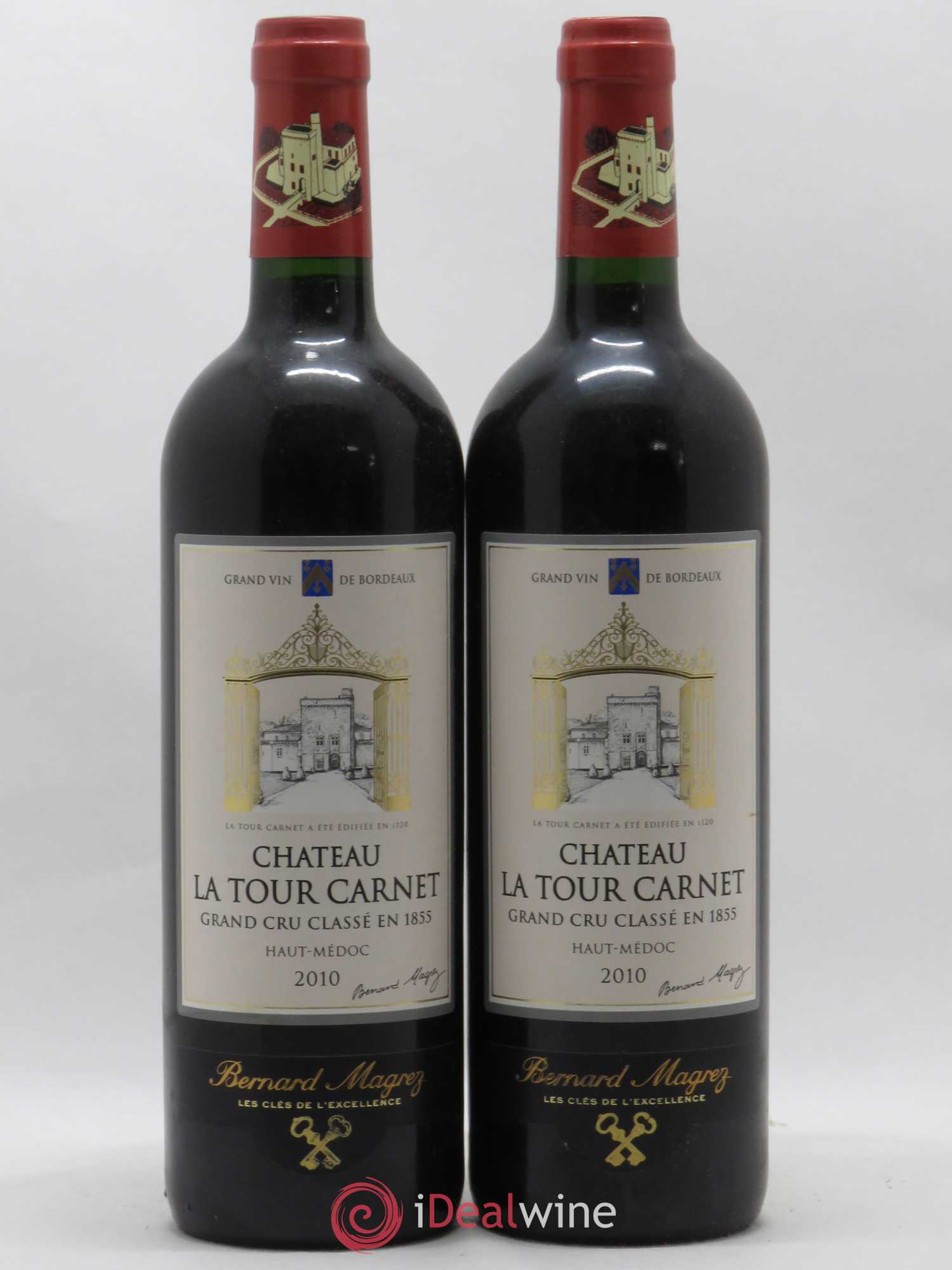 Château la Tour Carnet 4ème Grand Cru Classé 2010 - Lot de 2 bouteilles - 0