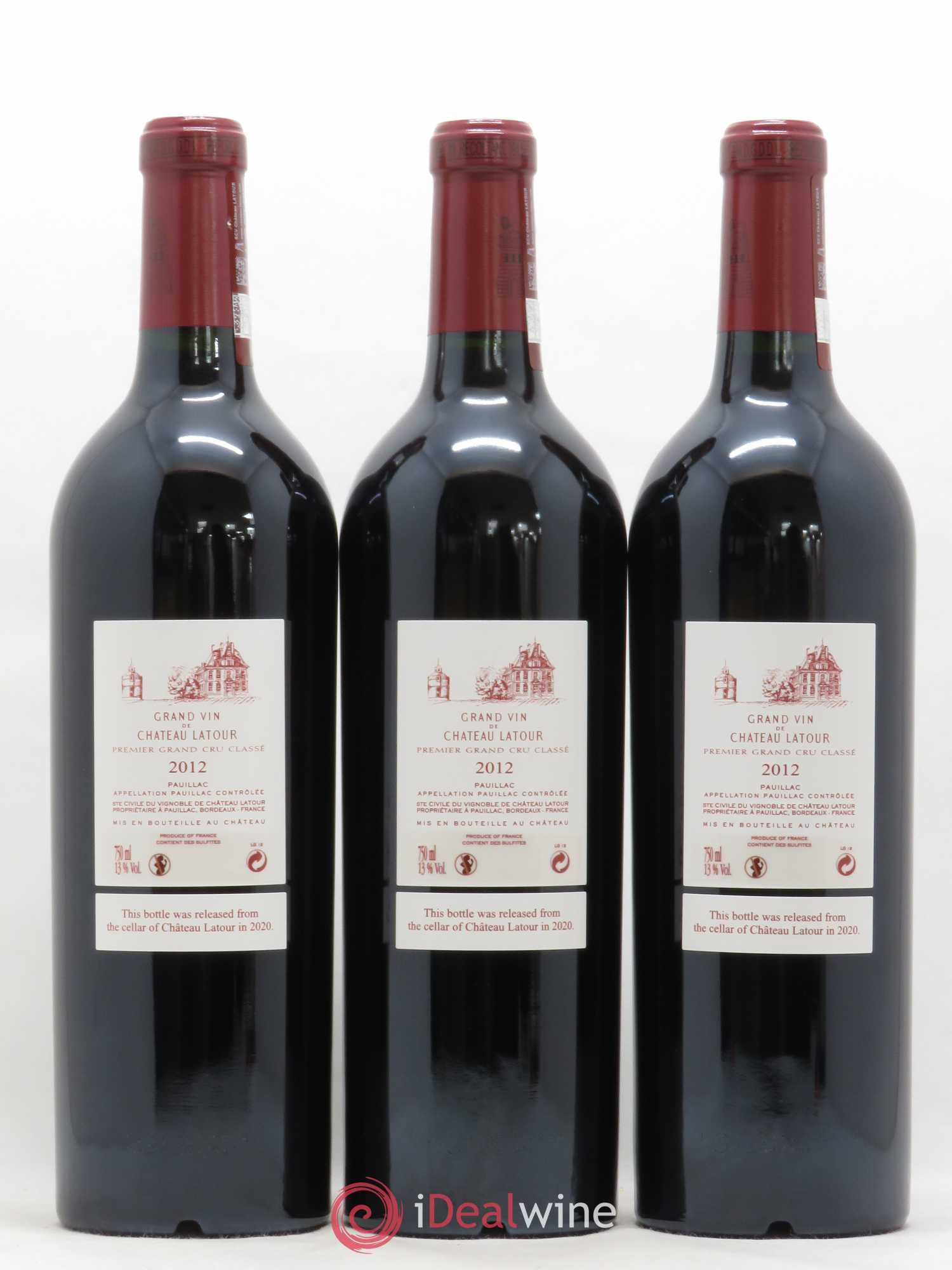 Château Latour 1er Grand Cru Classé 2012 - Lot de 3 bouteilles - 1