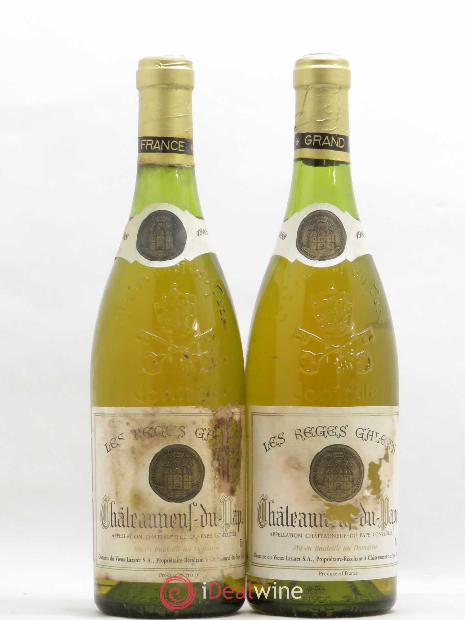 Châteauneuf-du-Pape Les Reges Galets Domaine du Vieux Lazaret 1988 - Posten von 2 Flaschen - 0