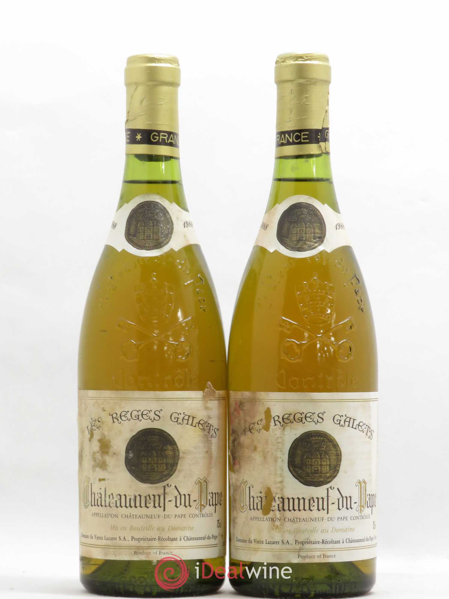 Châteauneuf-du-Pape Les Reges Galets Domaine du Vieux Lazaret 1988 - Posten von 2 Flaschen - 0