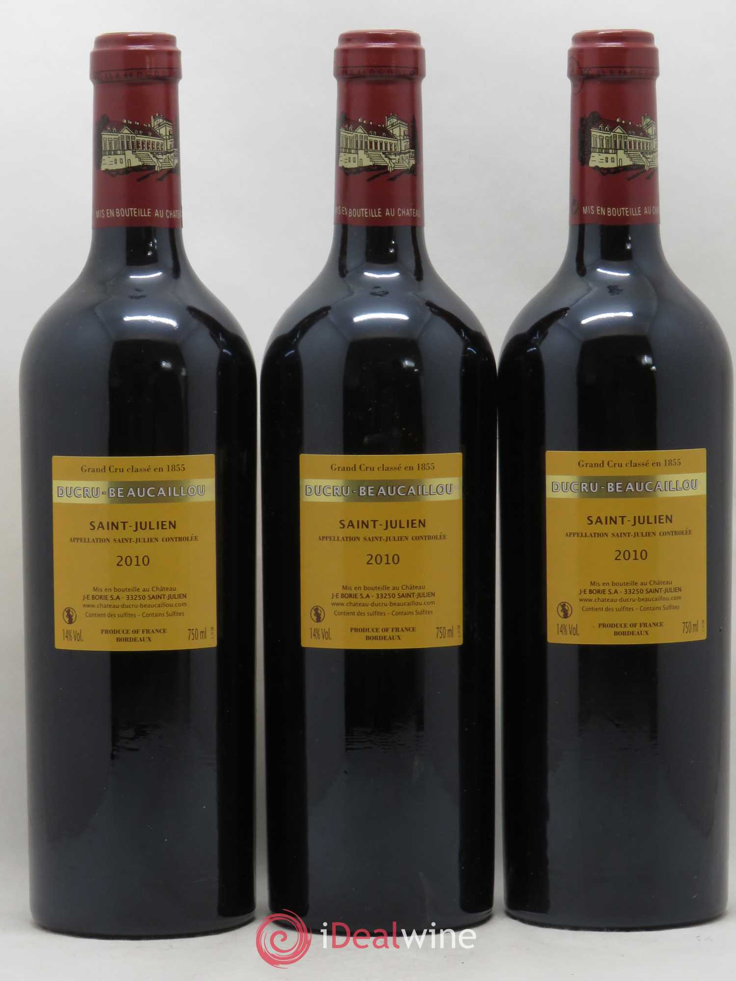 Château Ducru Beaucaillou 2ème Grand Cru Classé 2010 - Lot de 3 bouteilles - 1