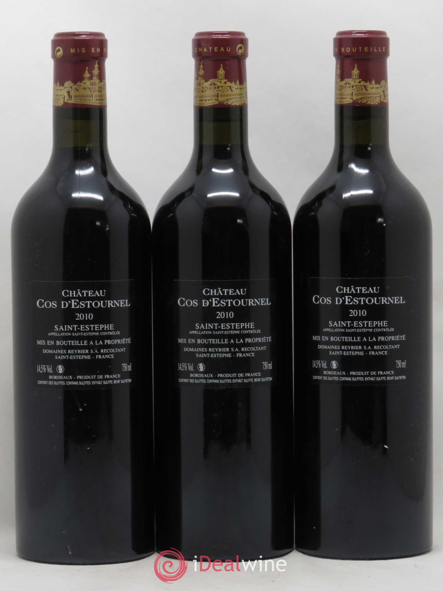 Cos d'Estournel 2ème Grand Cru Classé 2010 - Lot de 3 bouteilles - 1