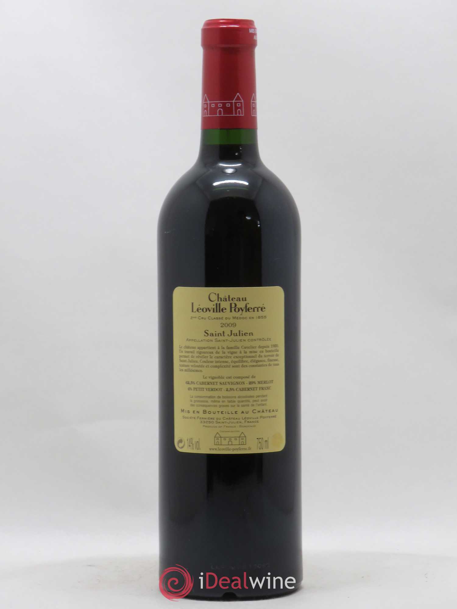 Château Léoville Poyferré 2ème Grand Cru Classé 2009 - Lot de 1 bouteille - 1