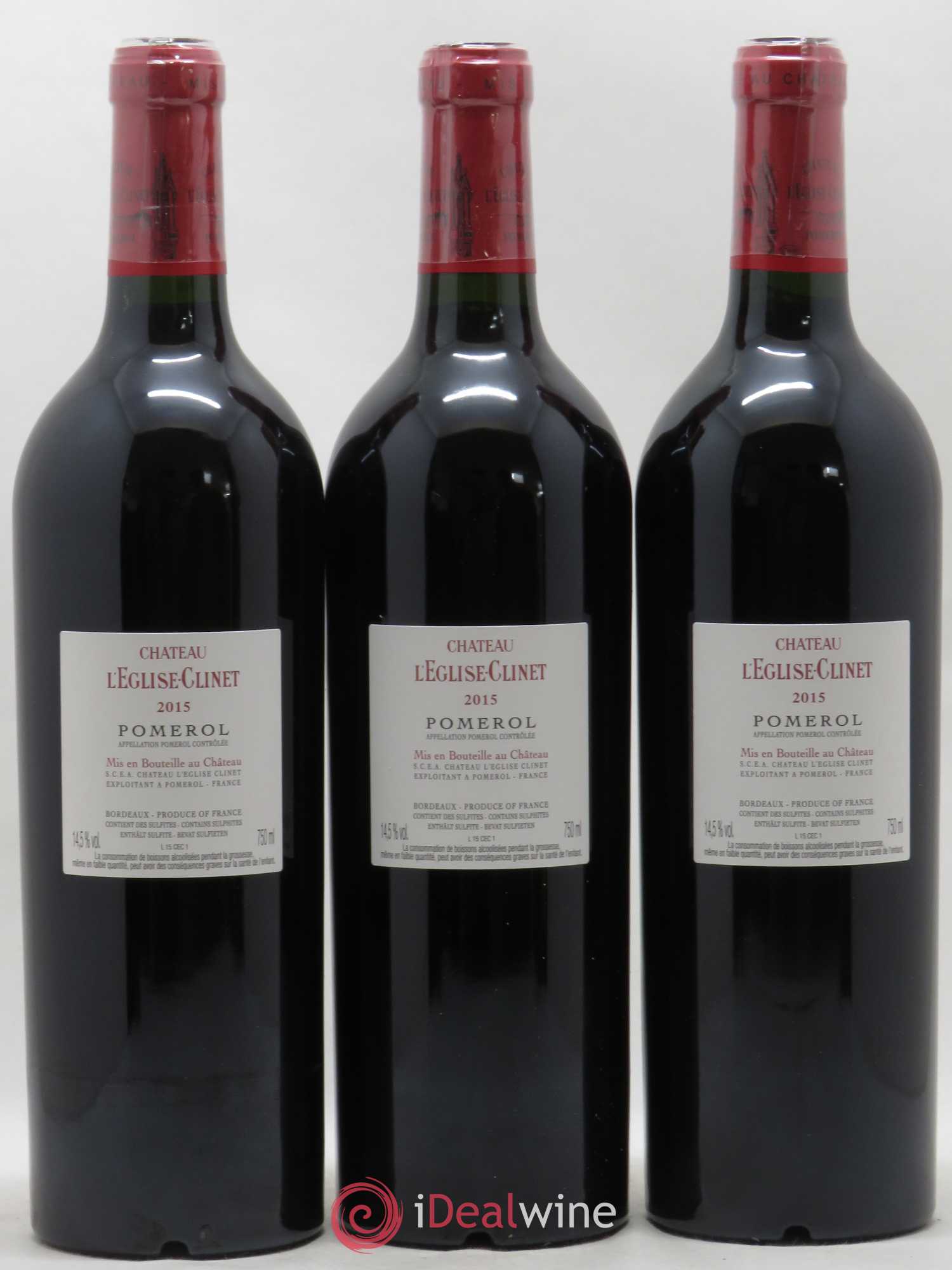 Château l' Église Clinet 2015 - Lot de 3 bouteilles - 1