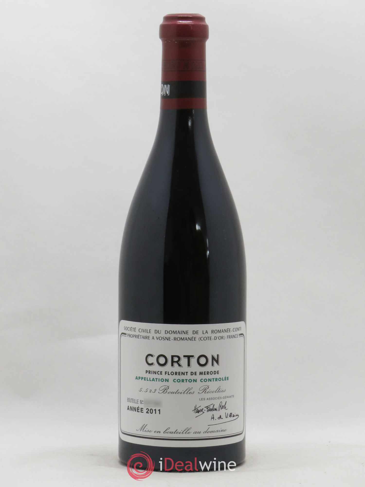 Corton Grand Cru Domaine de la Romanée-Conti 2011 - Lot de 1 bouteille - 0