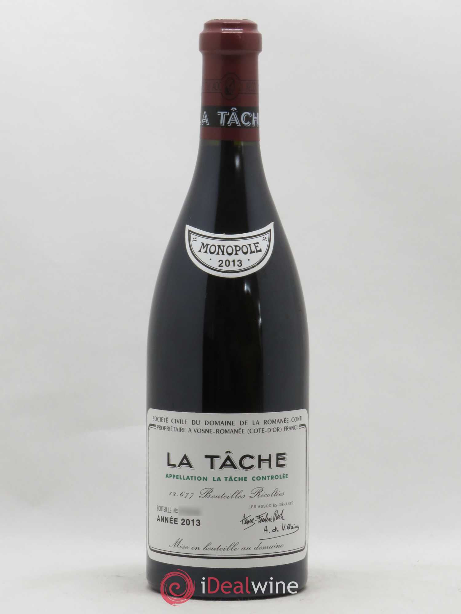 La Tâche Grand Cru Domaine de la Romanée-Conti 2013 - Lot de 1 bouteille - 0