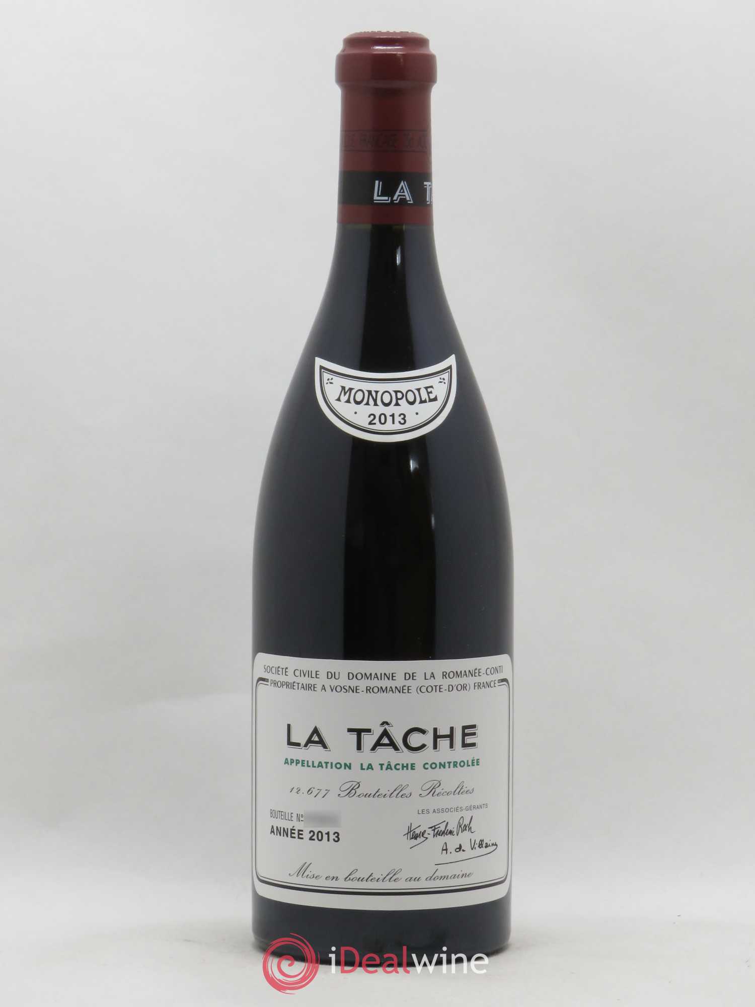 La Tâche Grand Cru Domaine de la Romanée-Conti 2013 - Lot de 1 bouteille - 0