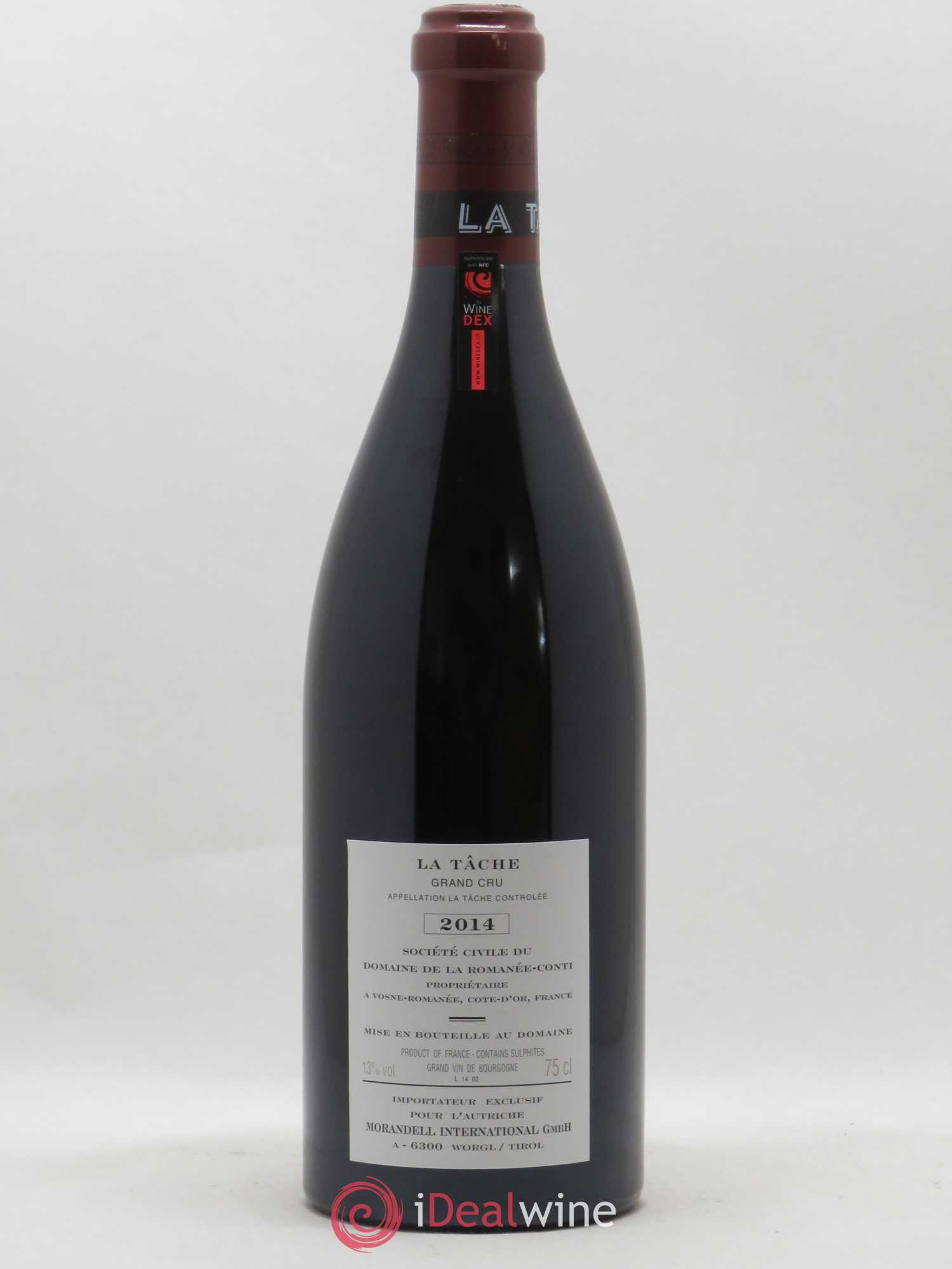 La Tâche Grand Cru Domaine de la Romanée-Conti 2014 - Lot de 1 bouteille - 1